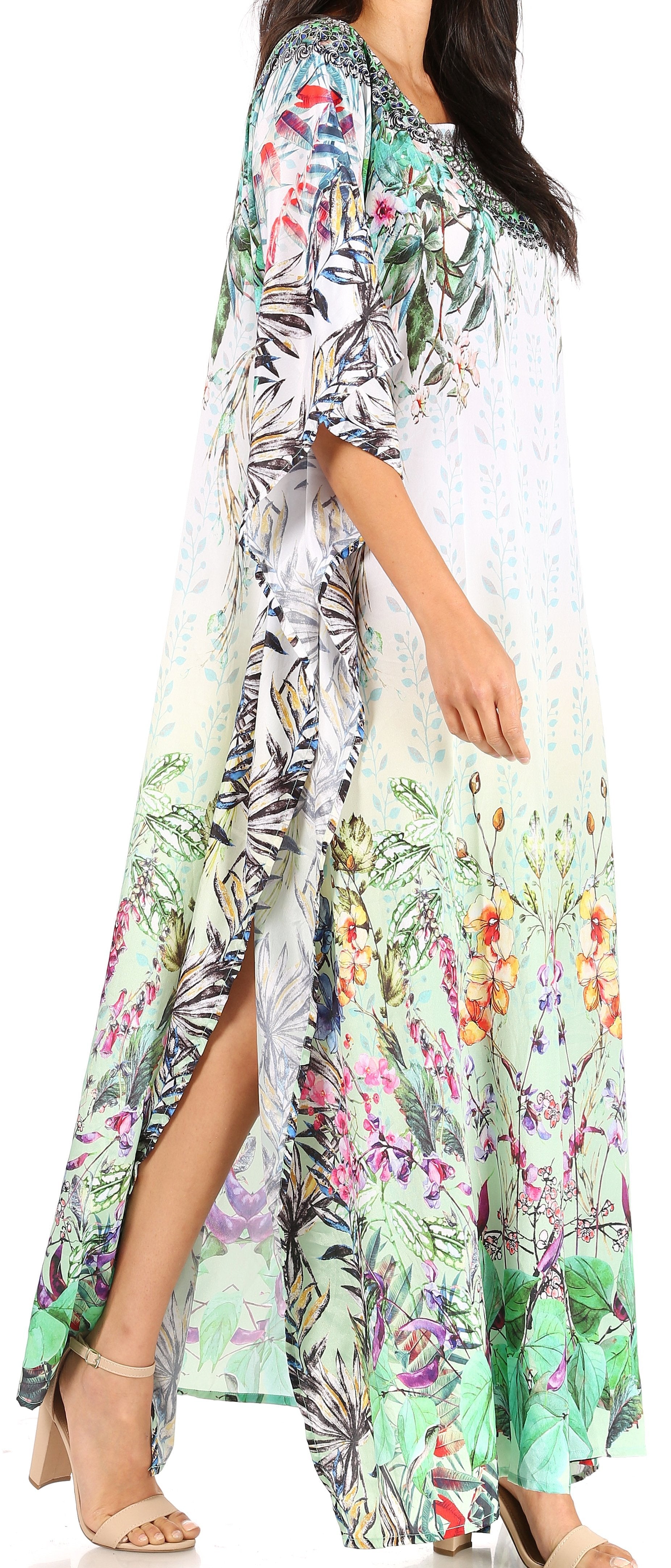 Sakkas Jabari Maxi Short Sleeve Long Beach Kaftan