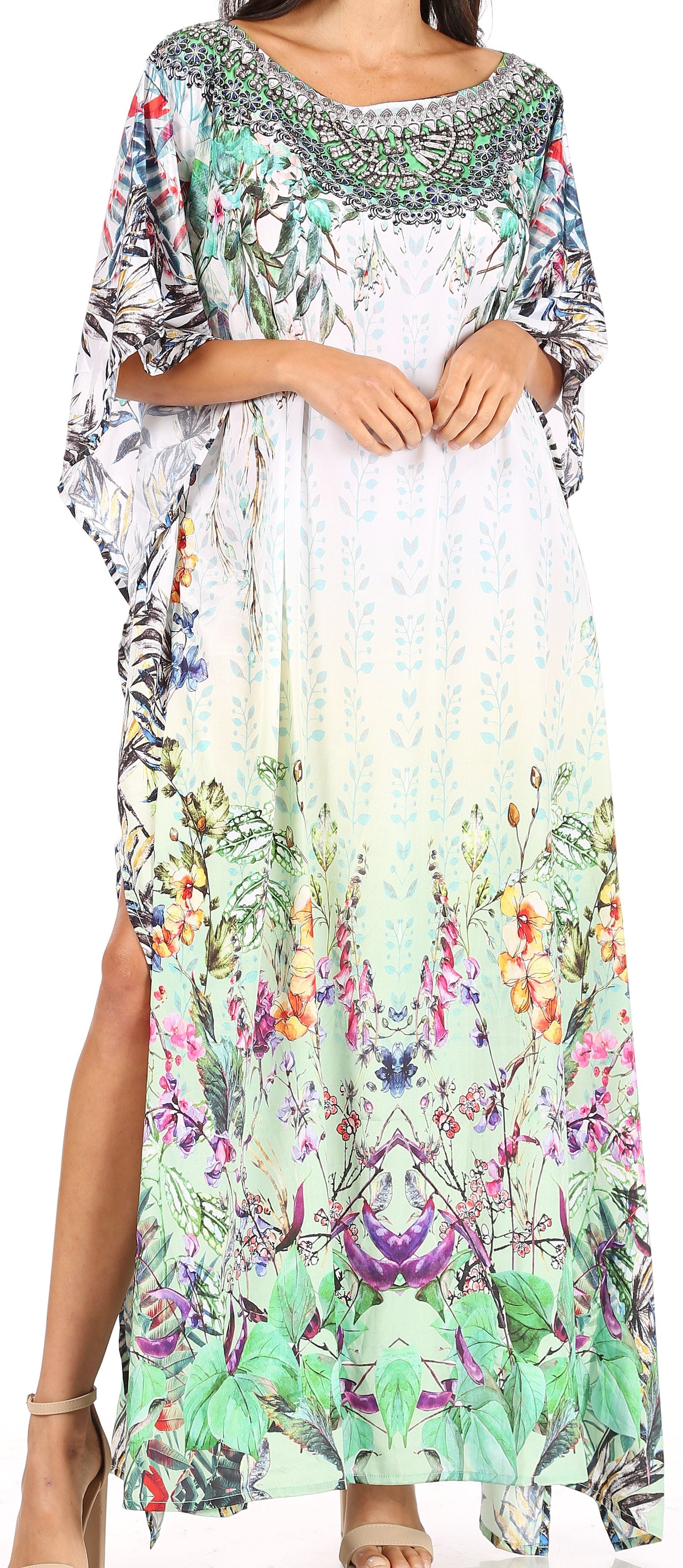 Sakkas Jabari Maxi Short Sleeve Long Beach Kaftan