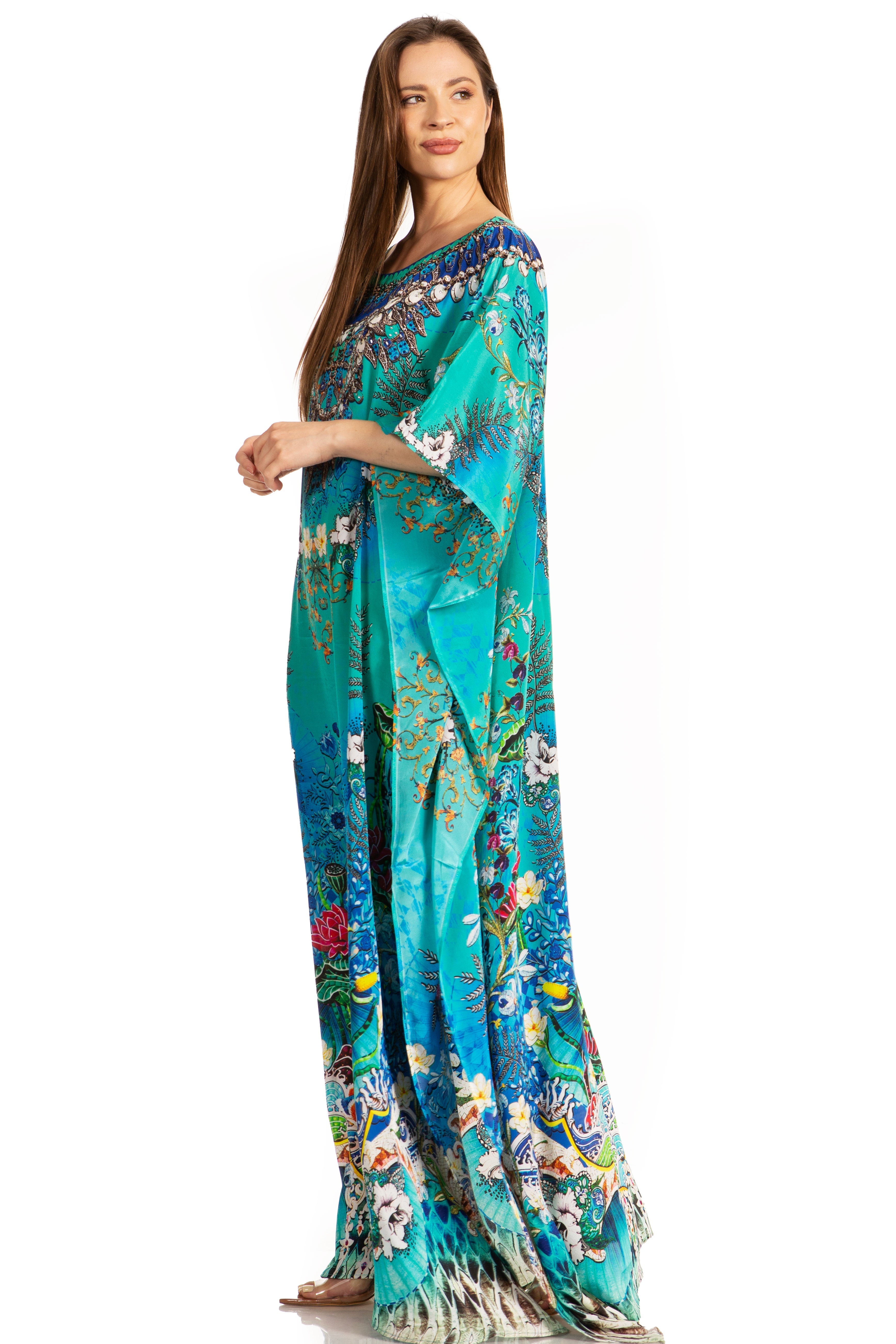 Sakkas Jabari Maxi Short Sleeve Long Beach Kaftan