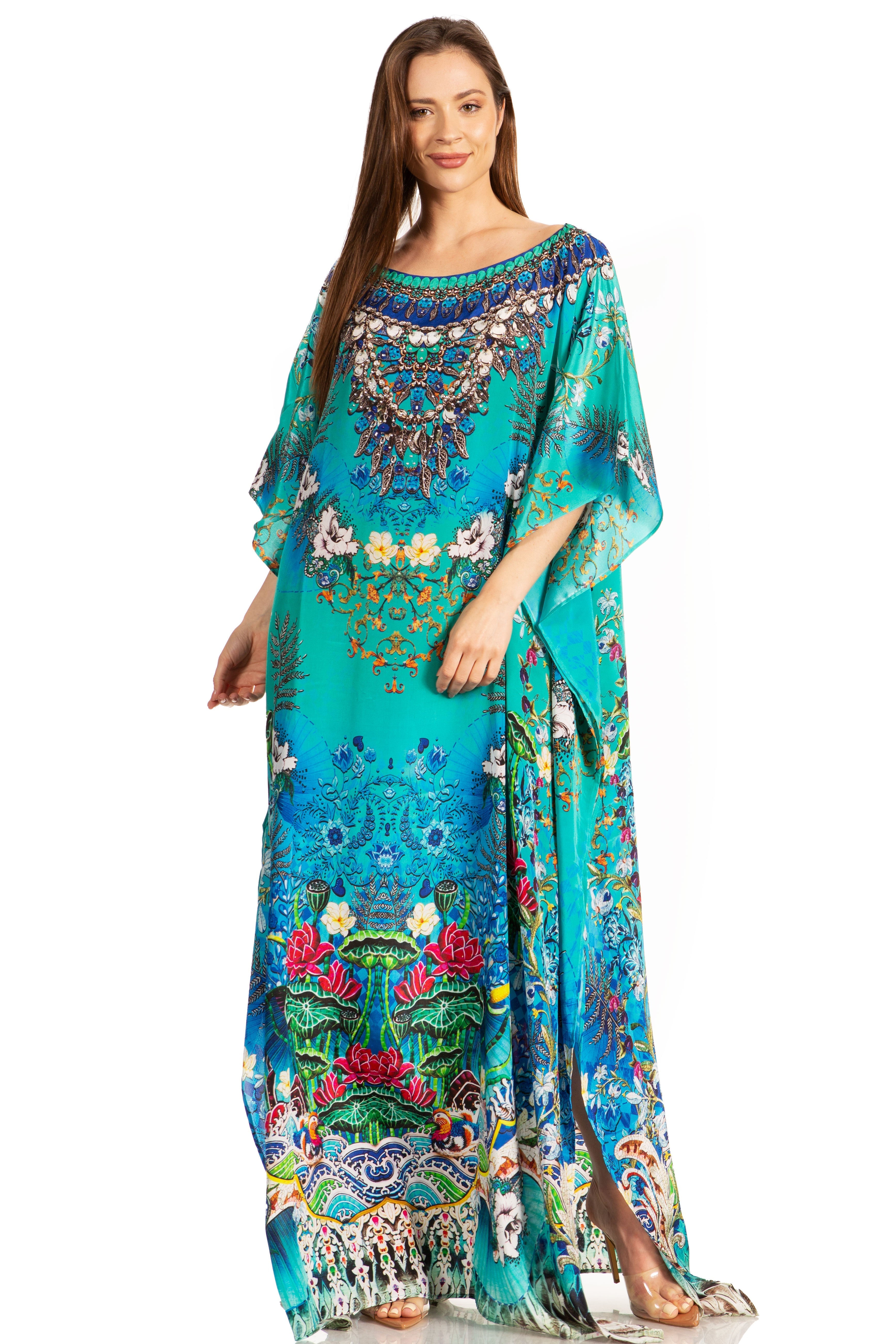 Sakkas Jabari Maxi Short Sleeve Long Beach Kaftan
