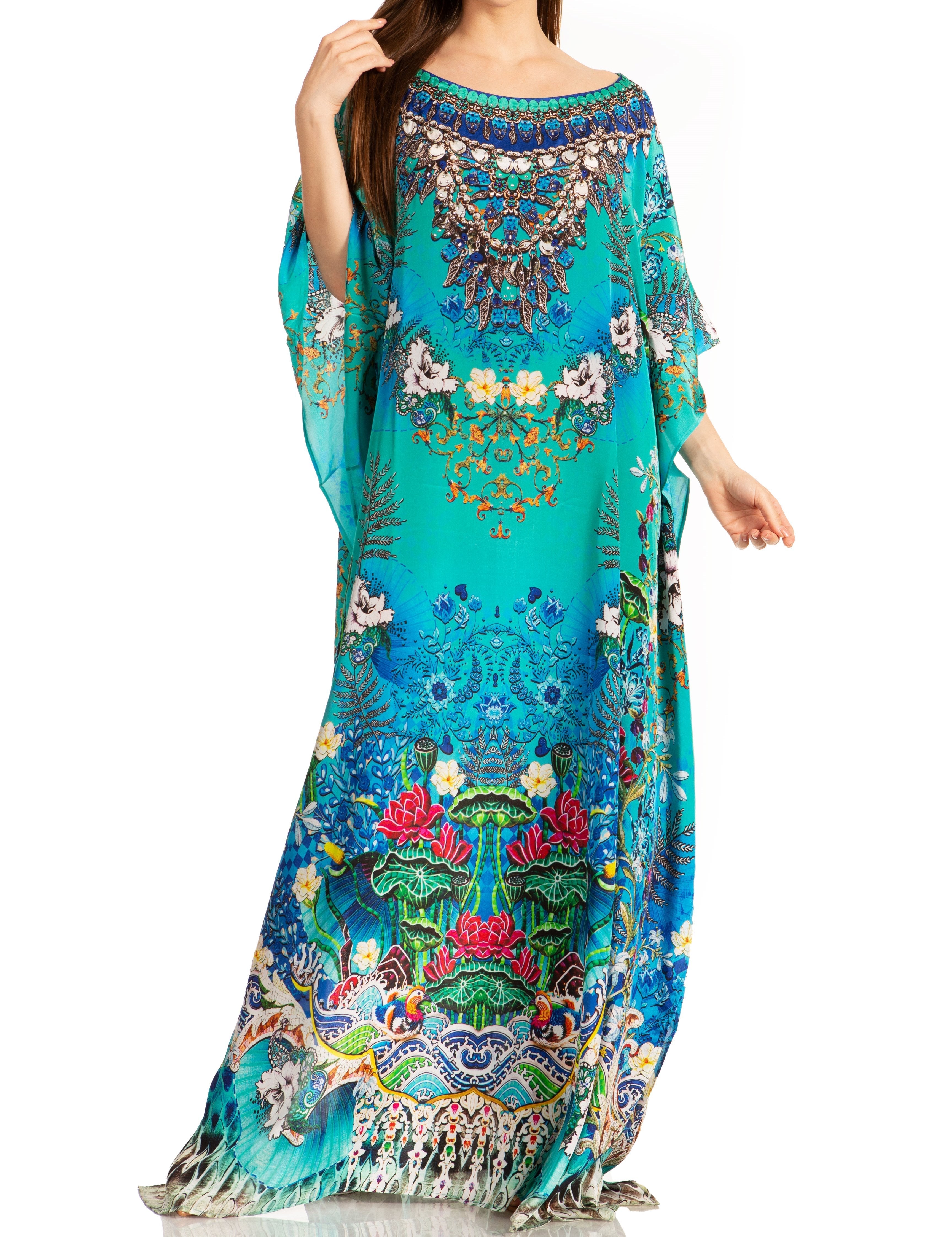 Sakkas Jabari Maxi Short Sleeve Long Beach Kaftan