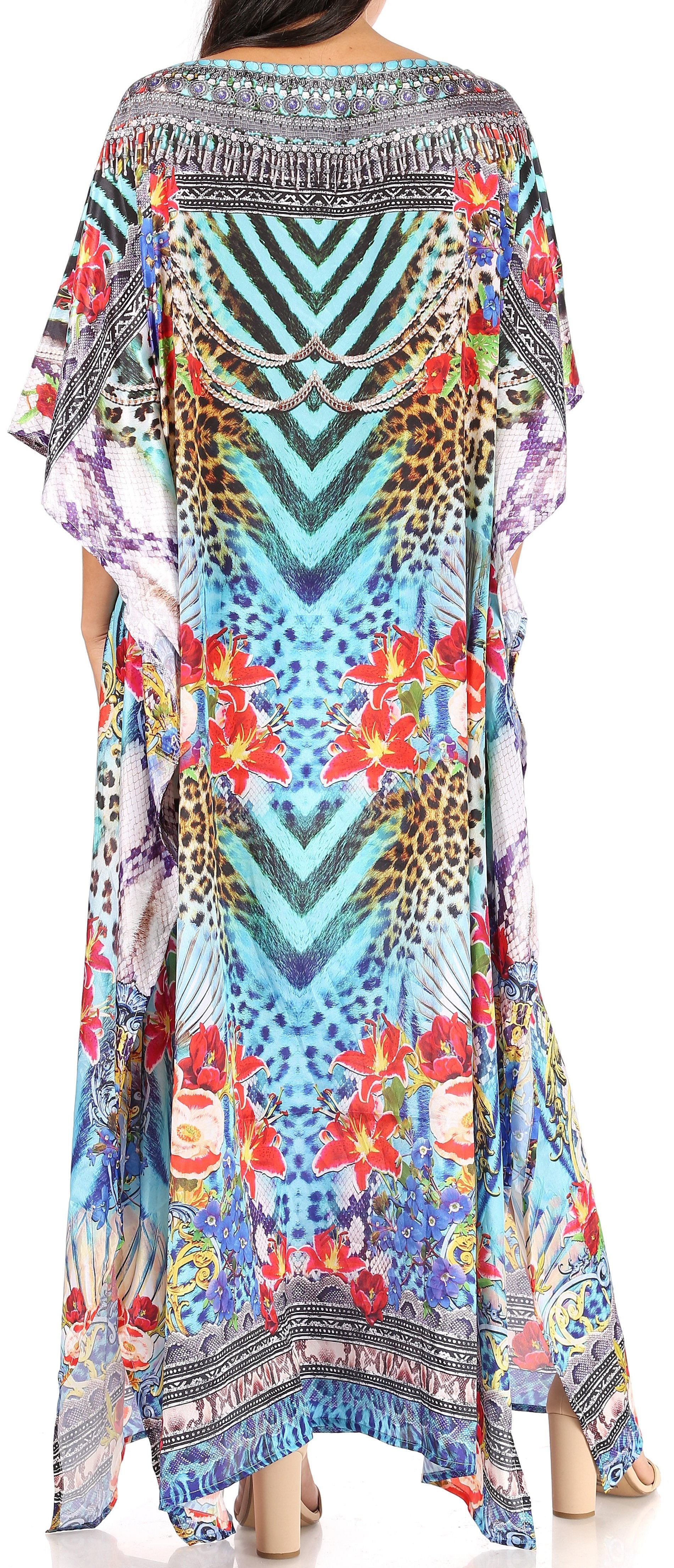 Sakkas Jabari Maxi Short Sleeve Long Beach Kaftan