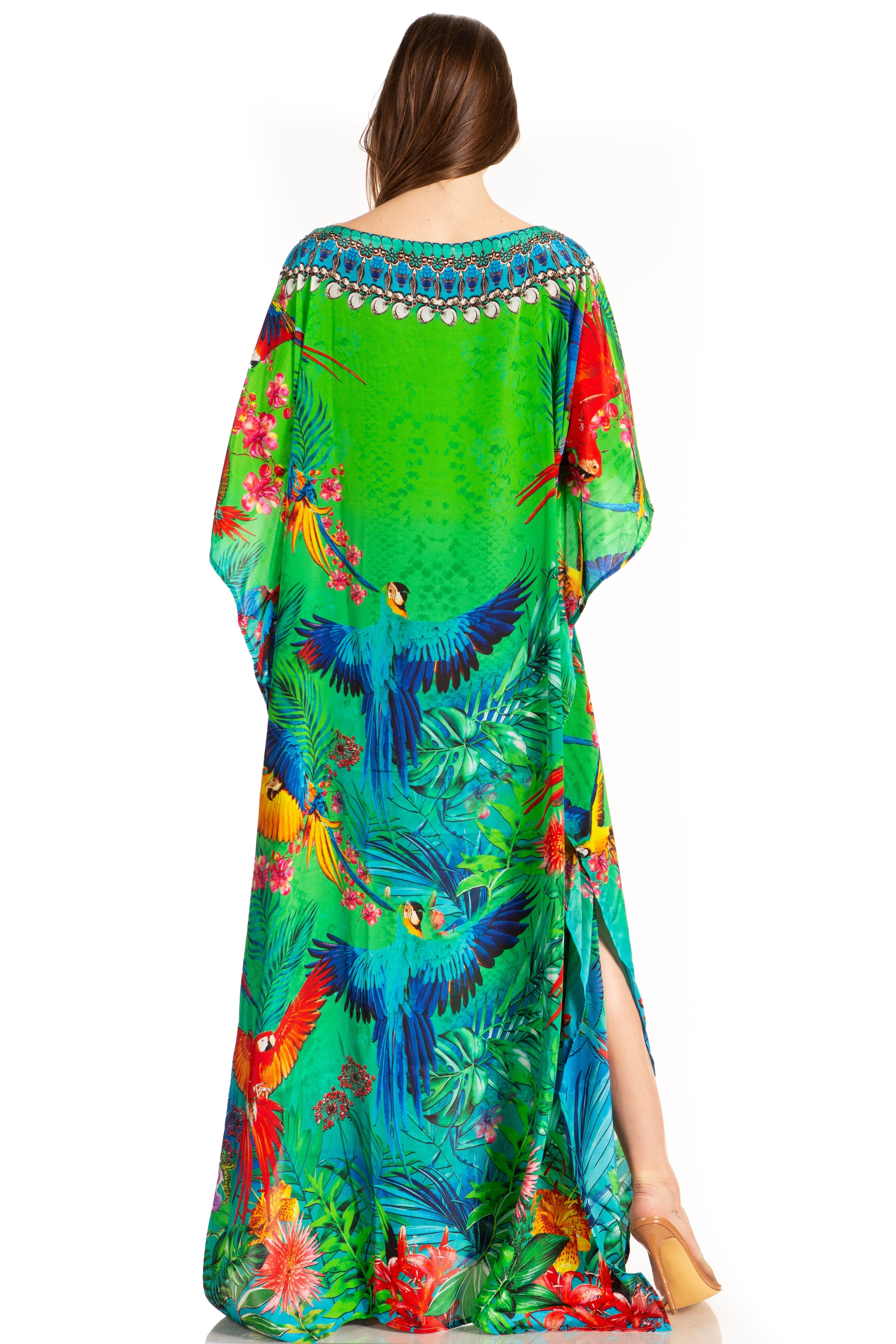 Sakkas Jabari Maxi Short Sleeve Long Beach Kaftan