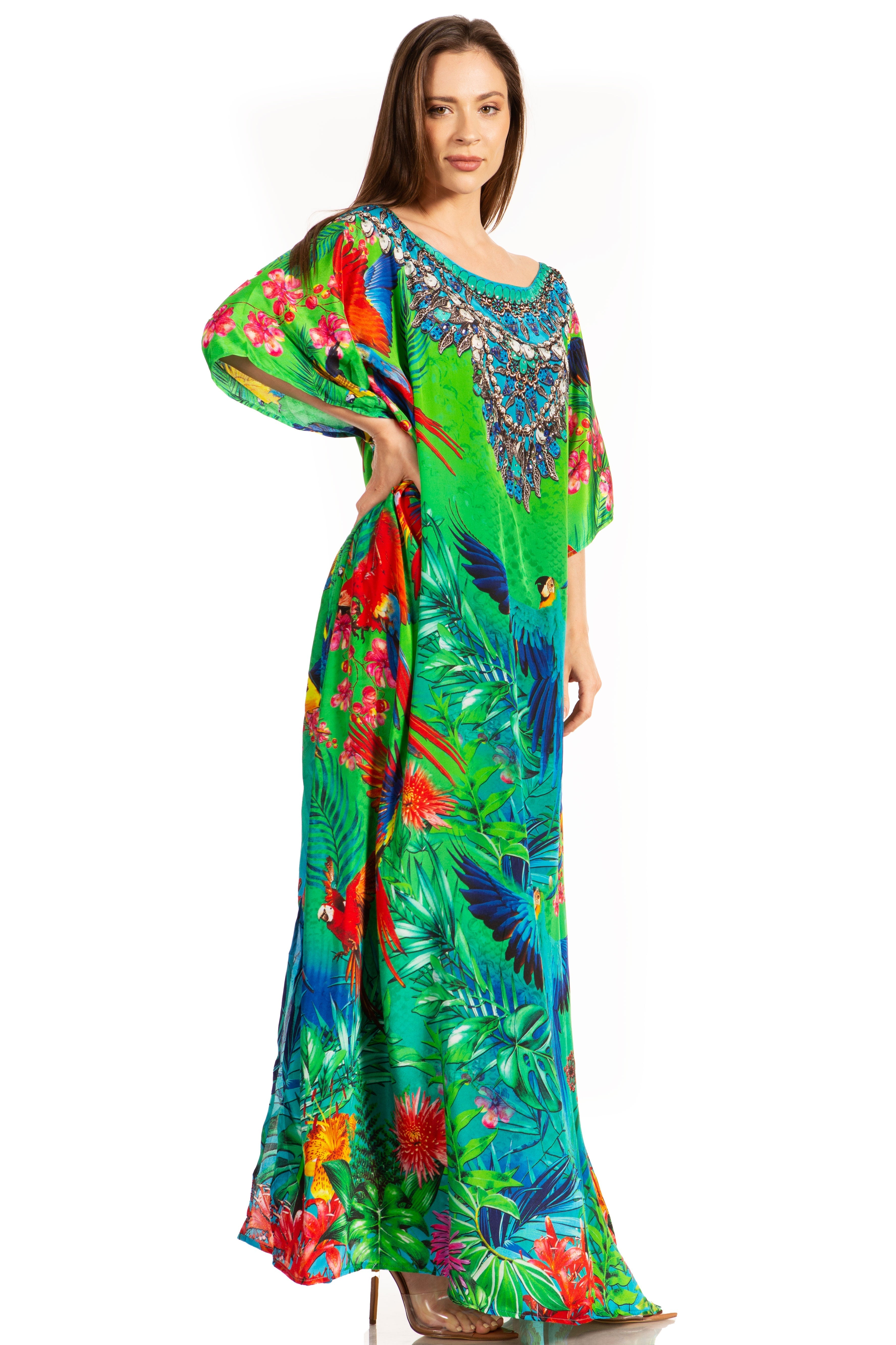 Sakkas Jabari Maxi Short Sleeve Long Beach Kaftan