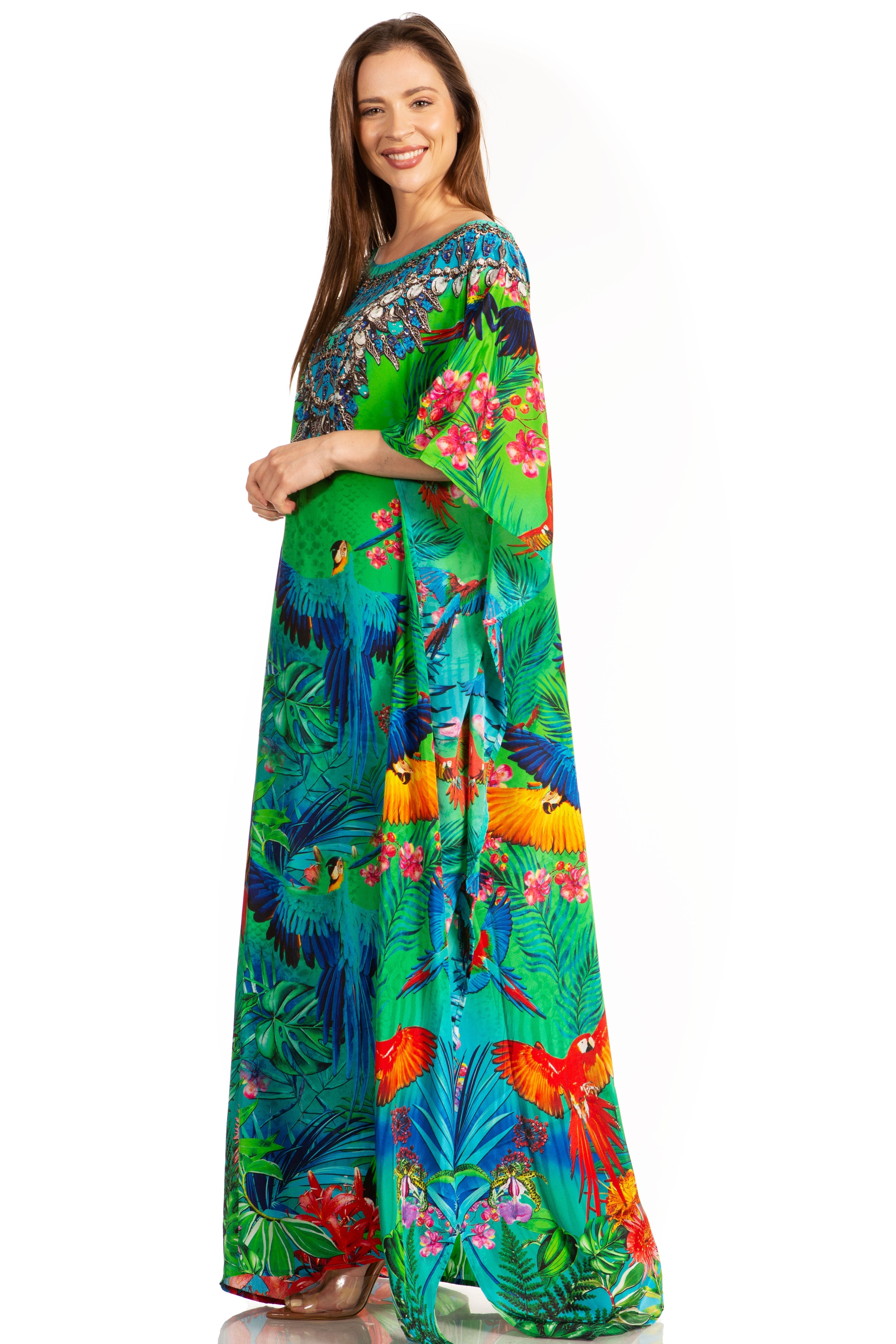 Sakkas Jabari Maxi Short Sleeve Long Beach Kaftan