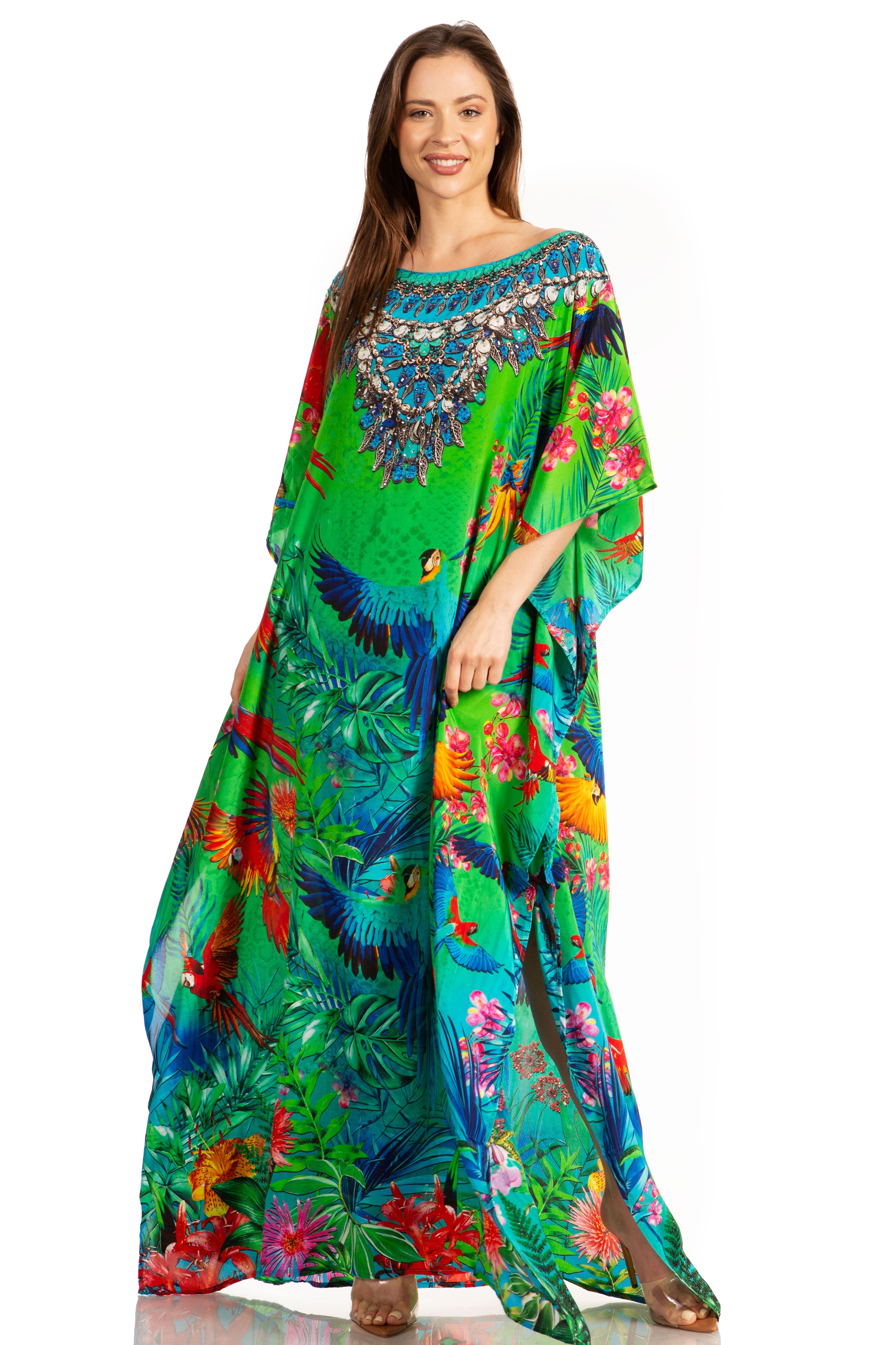 Sakkas Jabari Maxi Short Sleeve Long Beach Kaftan