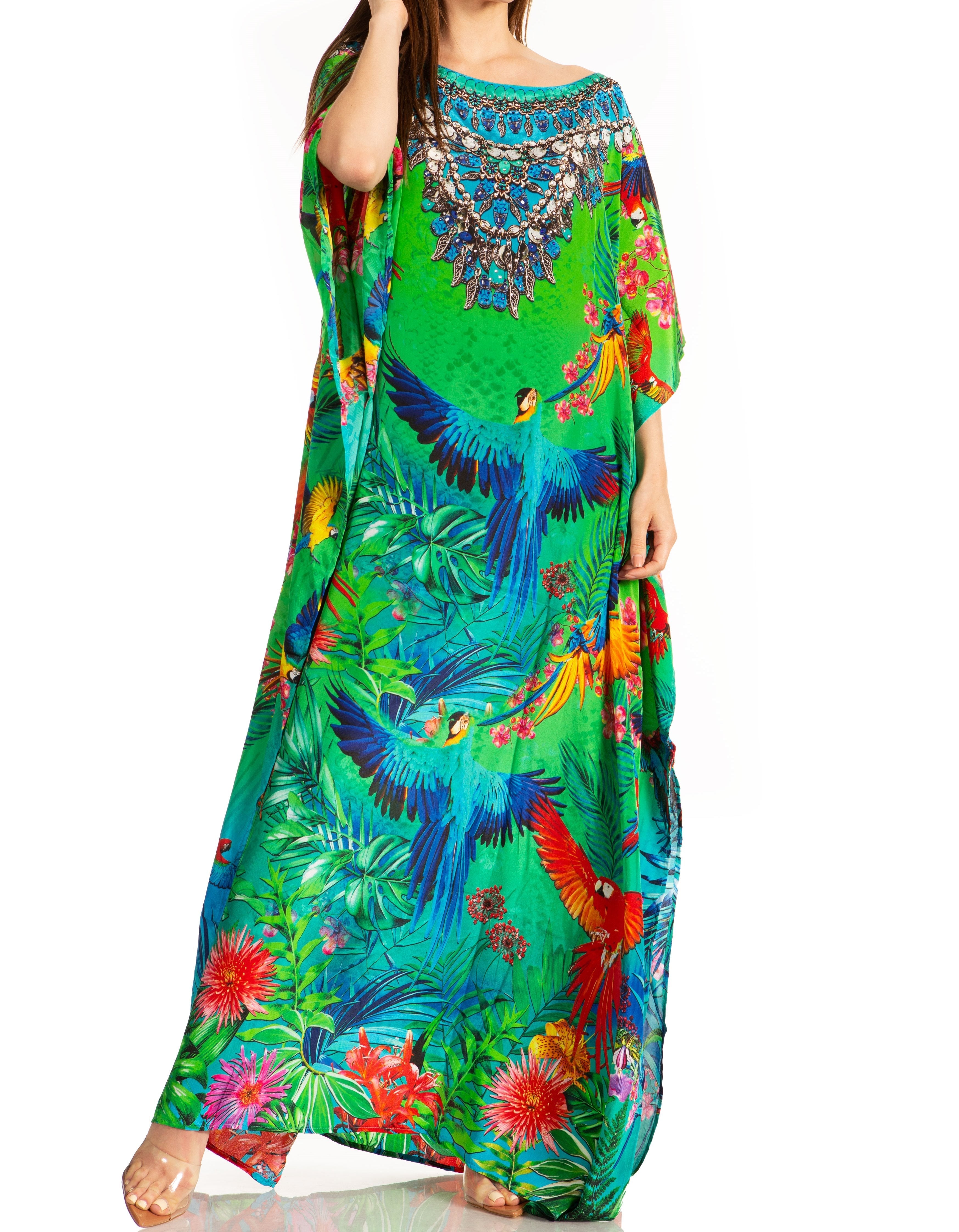 Sakkas Jabari Maxi Short Sleeve Long Beach Kaftan