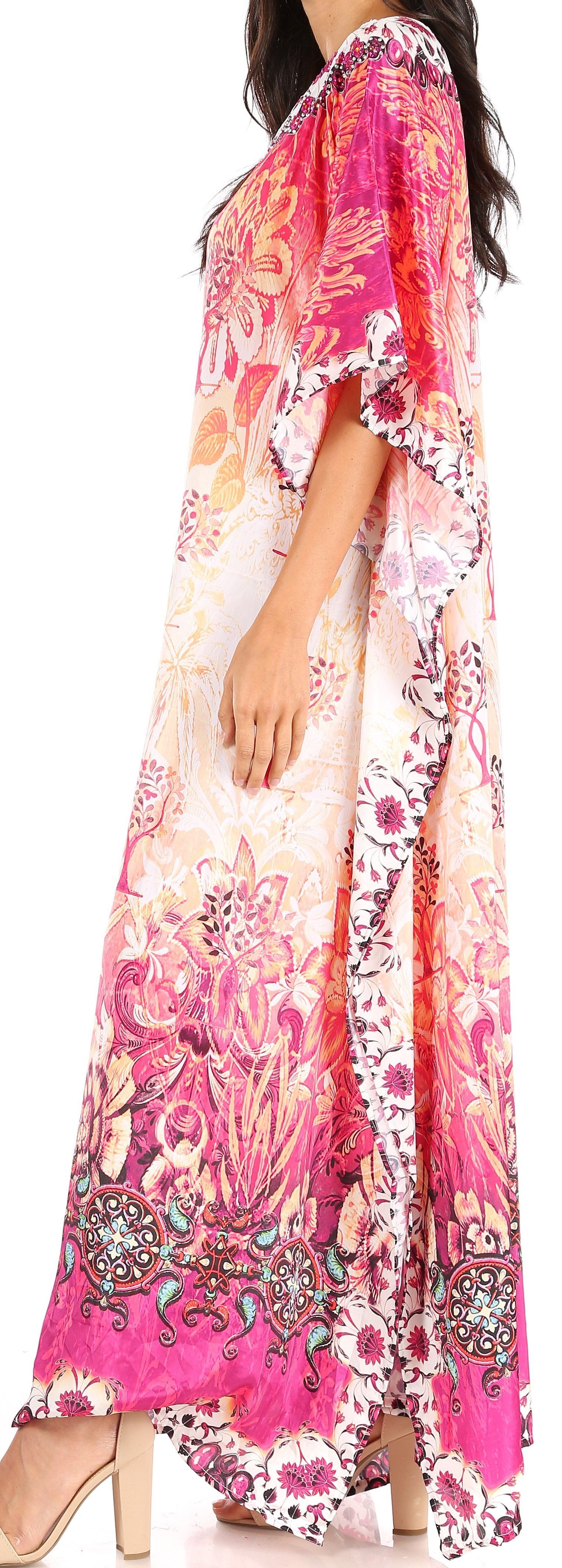 Sakkas Jabari Maxi Short Sleeve Long Beach Kaftan
