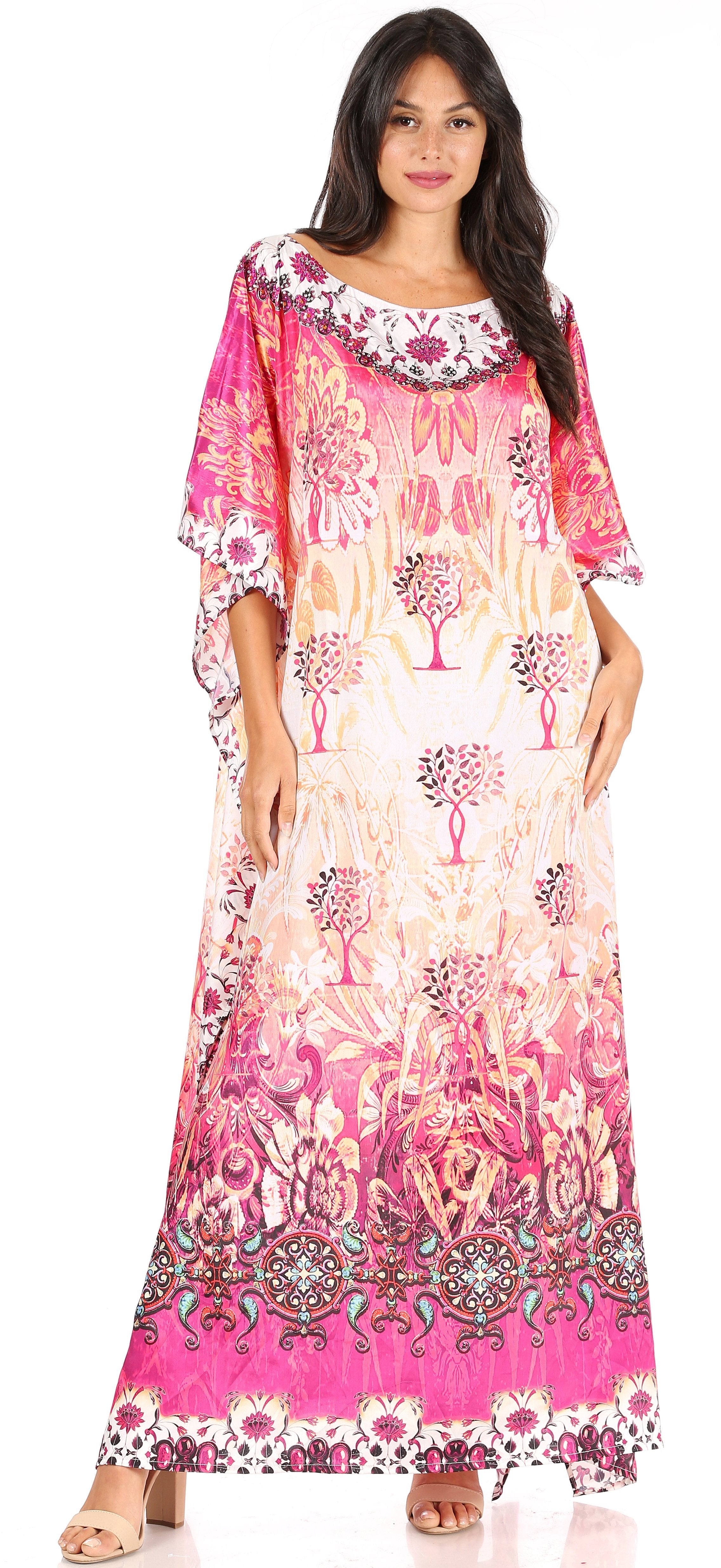 Sakkas Jabari Maxi Short Sleeve Long Beach Kaftan