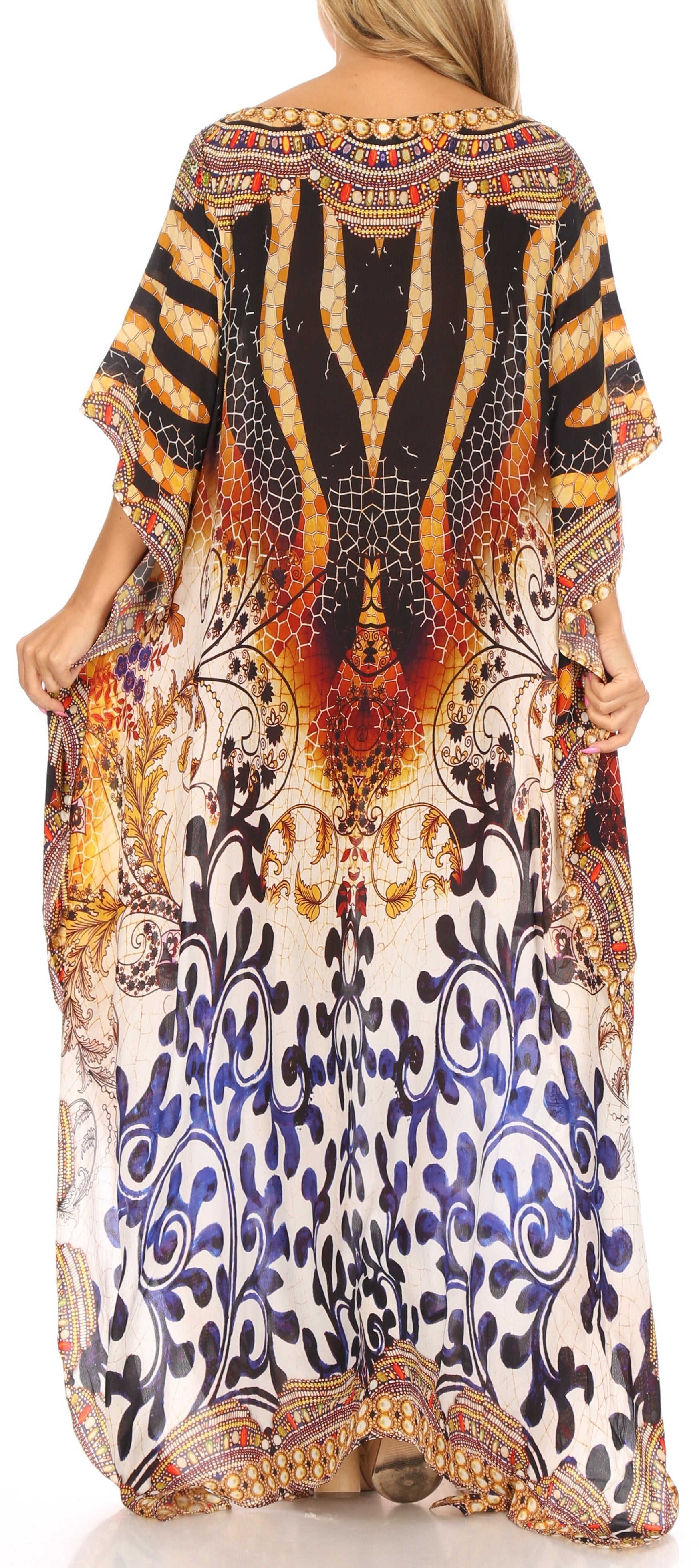 Sakkas Jabari Maxi Short Sleeve Long Beach Kaftan