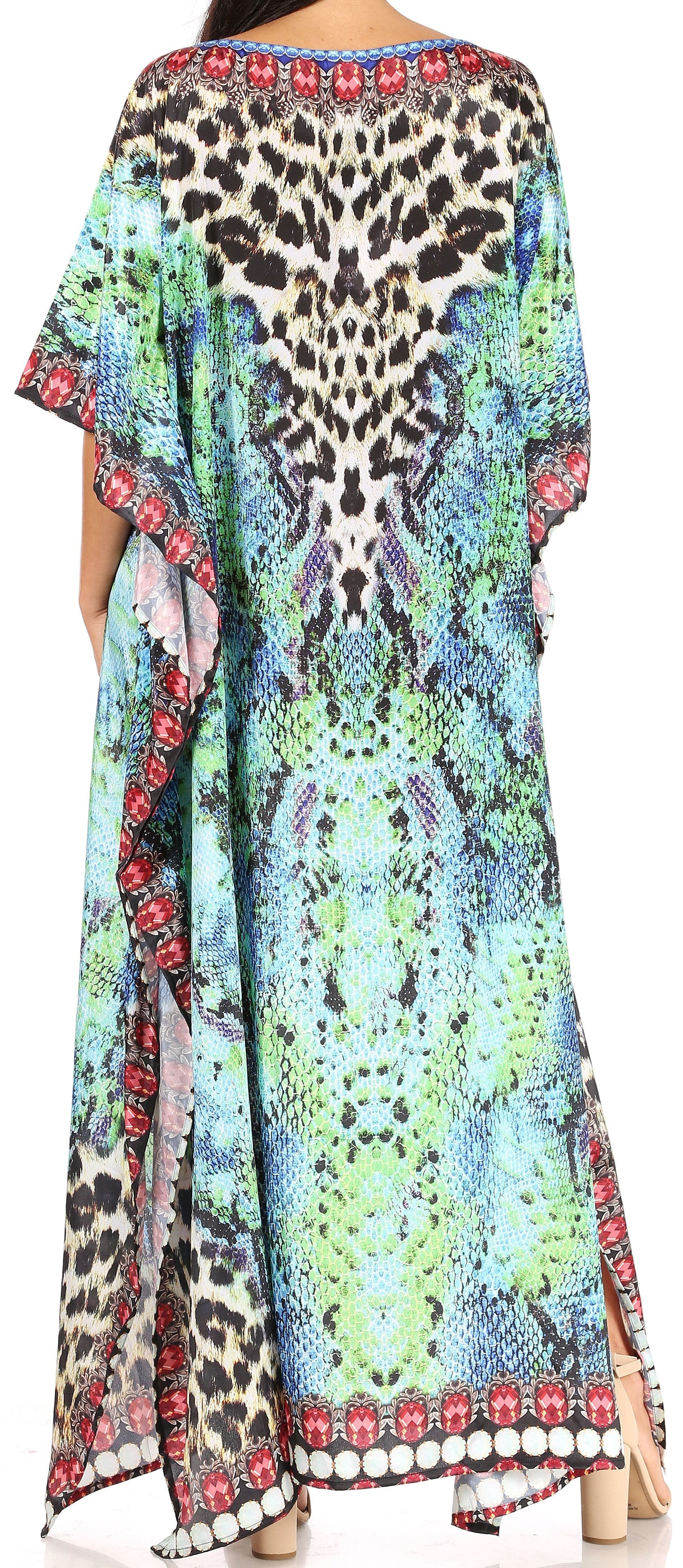 Sakkas Jabari Maxi Short Sleeve Long Beach Kaftan