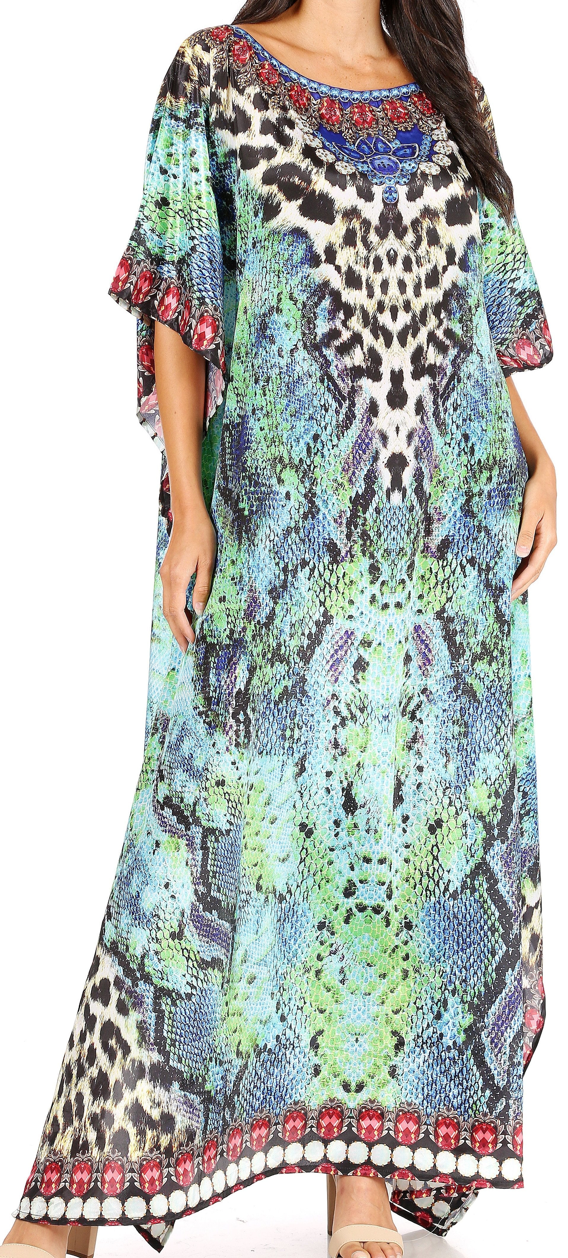 Sakkas Jabari Maxi Short Sleeve Long Beach Kaftan