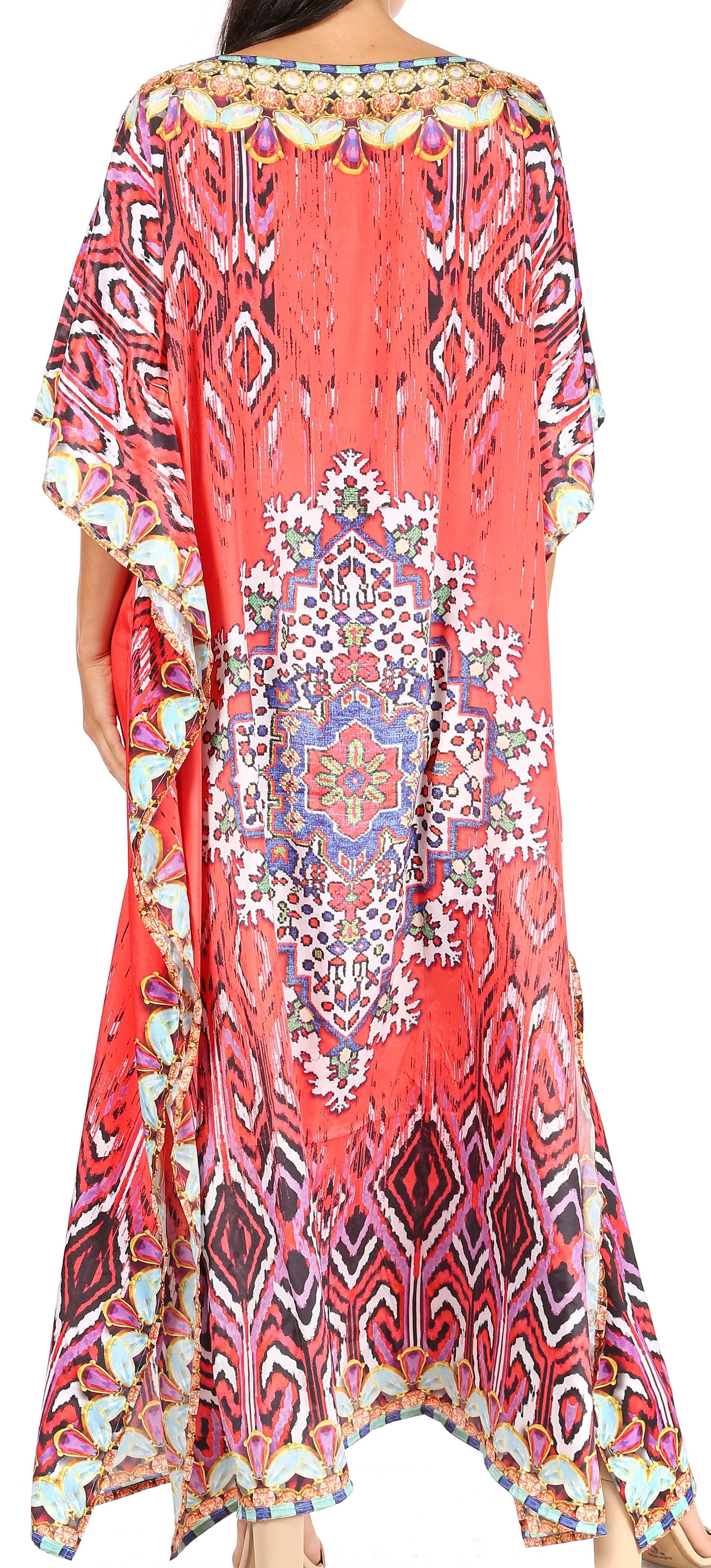 Sakkas Jabari Maxi Short Sleeve Long Beach Kaftan