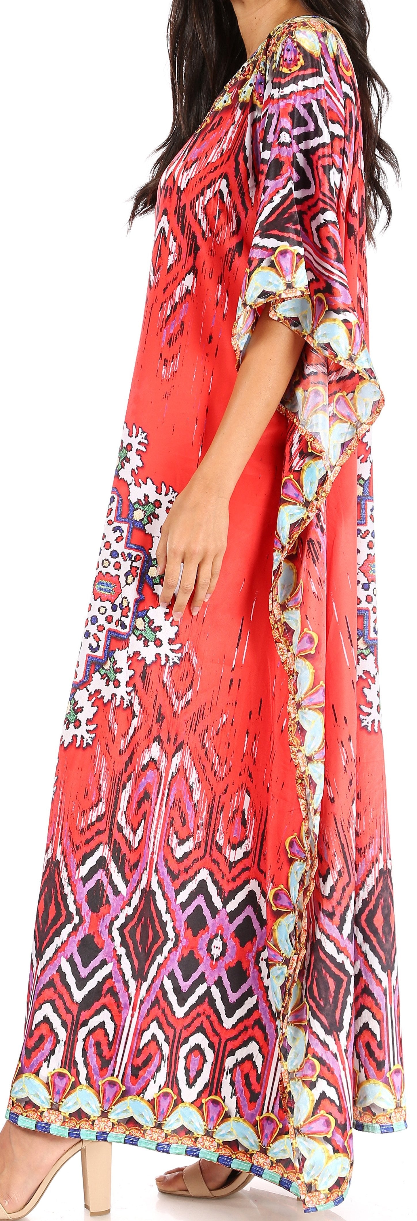 Sakkas Jabari Maxi Short Sleeve Long Beach Kaftan