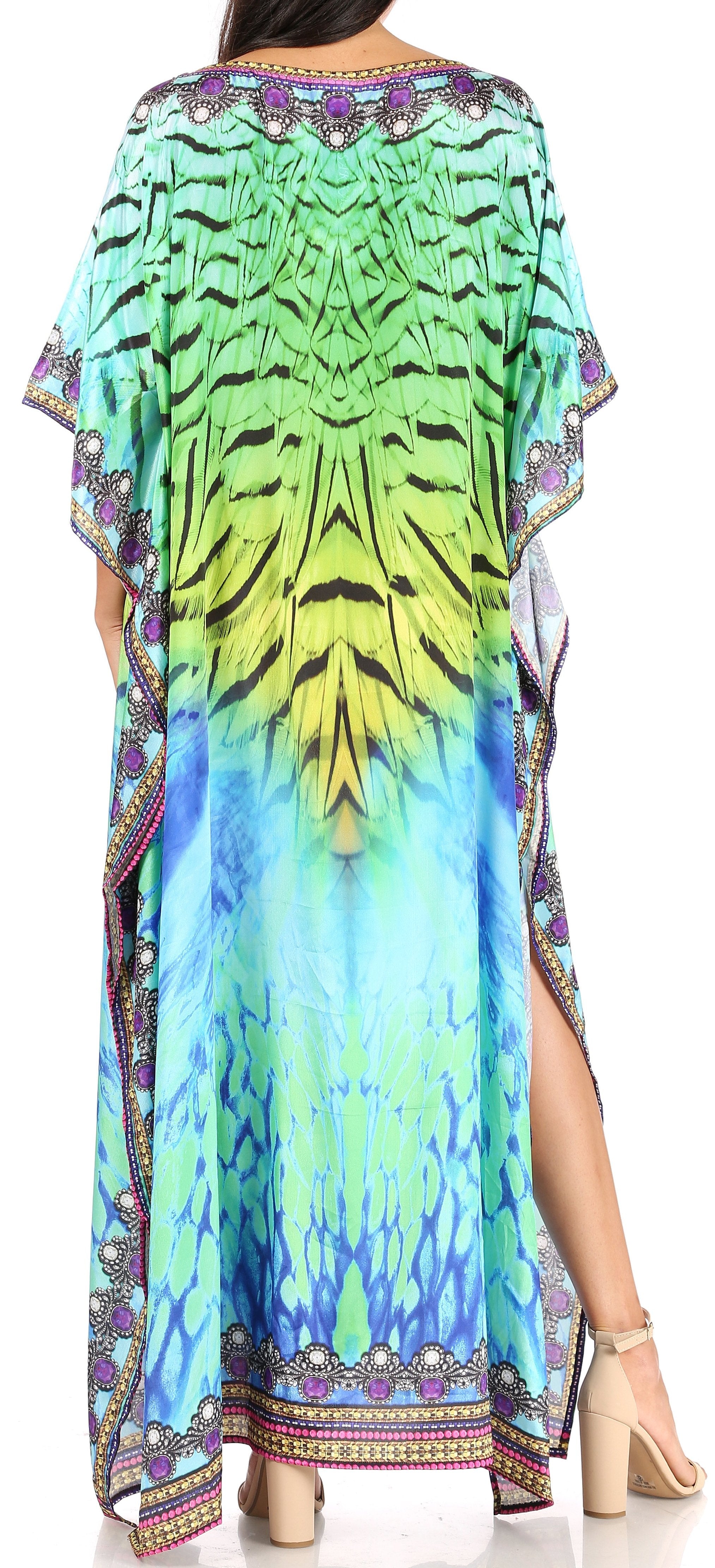 Sakkas Jabari Maxi Short Sleeve Long Beach Kaftan