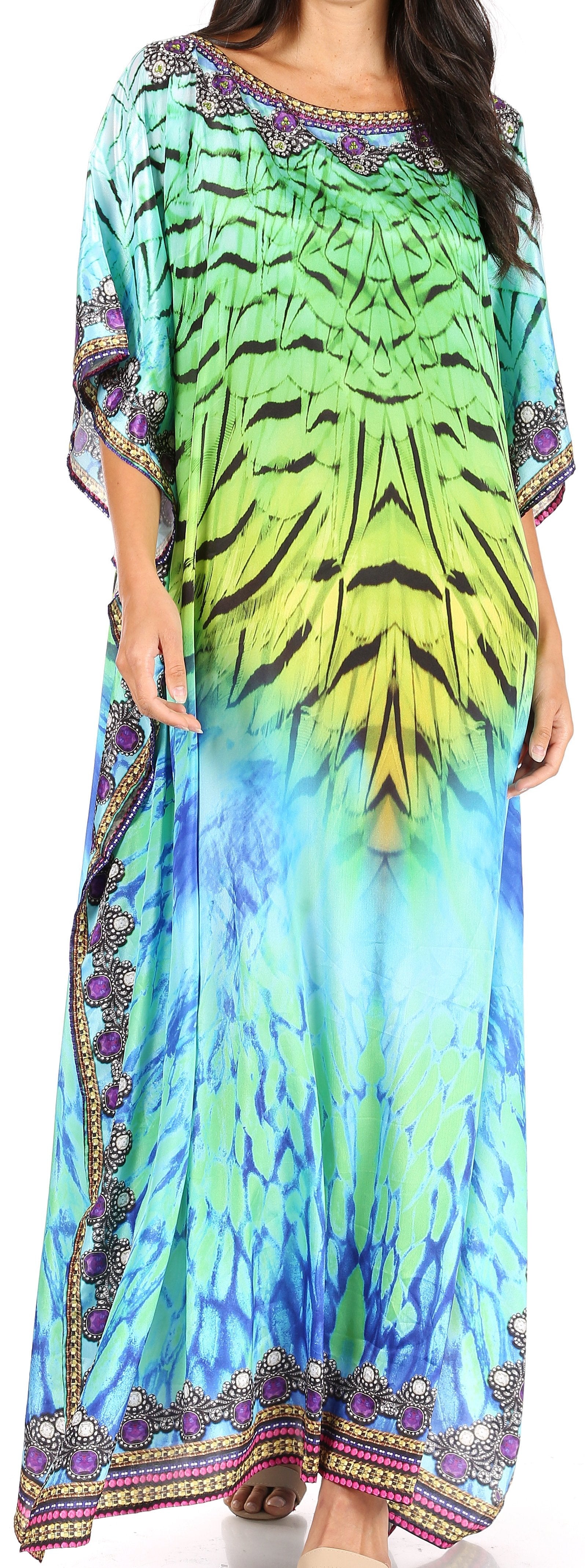 Sakkas Jabari Maxi Short Sleeve Long Beach Kaftan