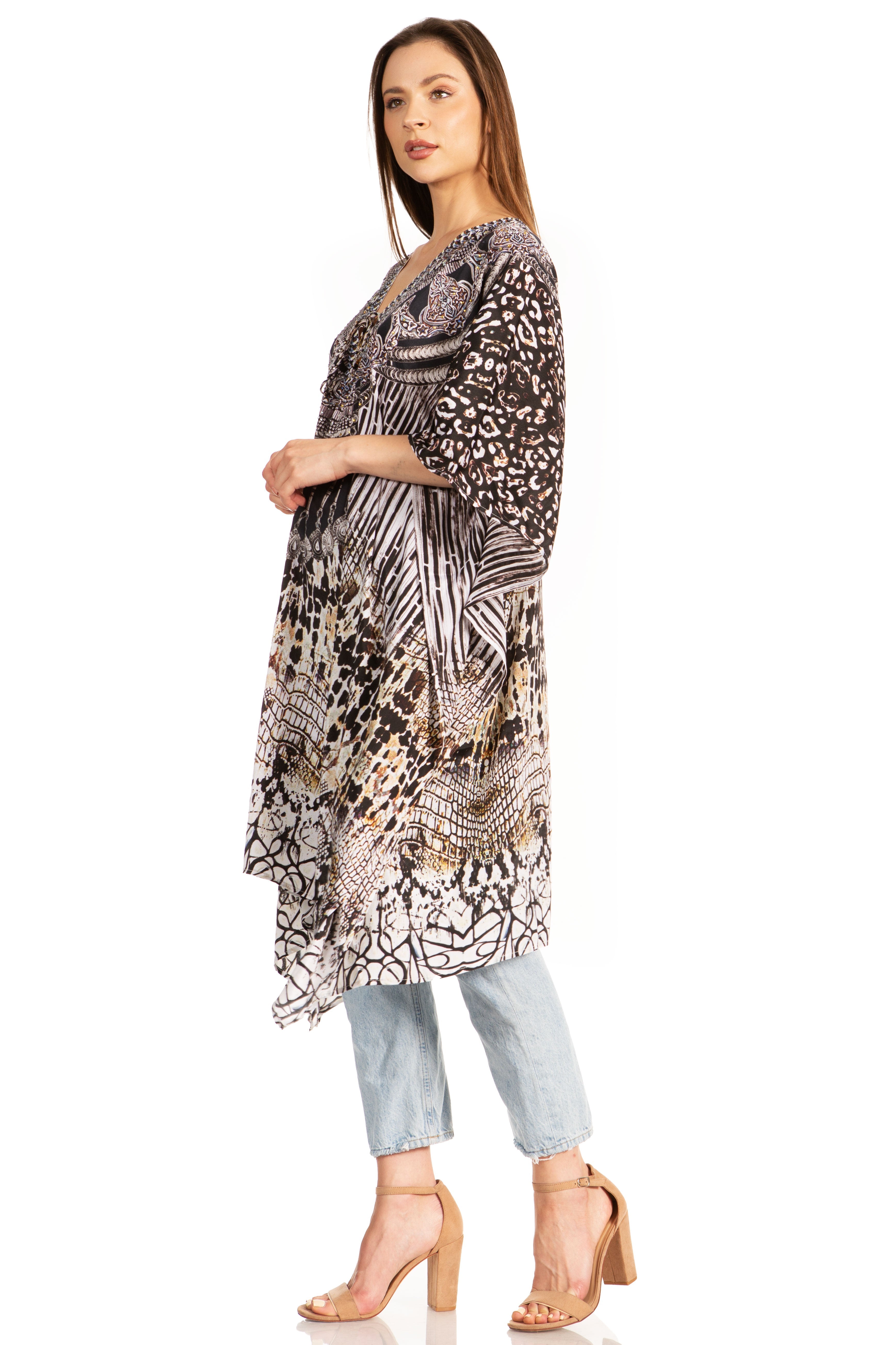 Sakkas - Zeni Floral Print Caftan