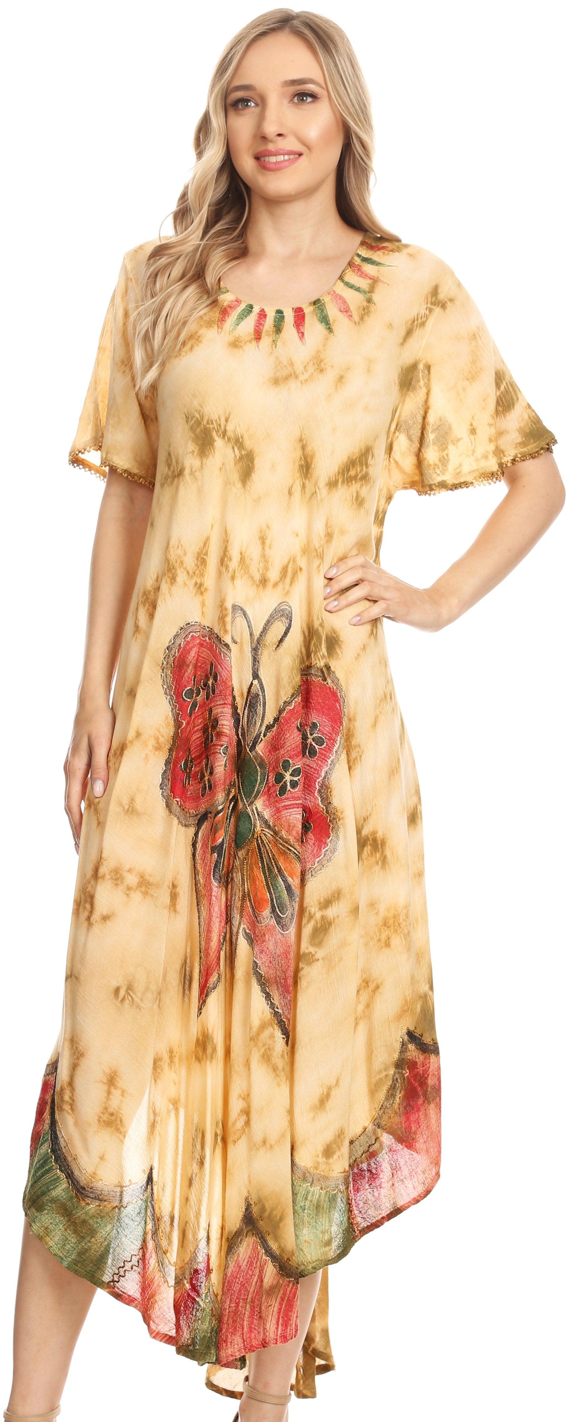 Sakkas - Nalani Flowy Caftan Tie Dye