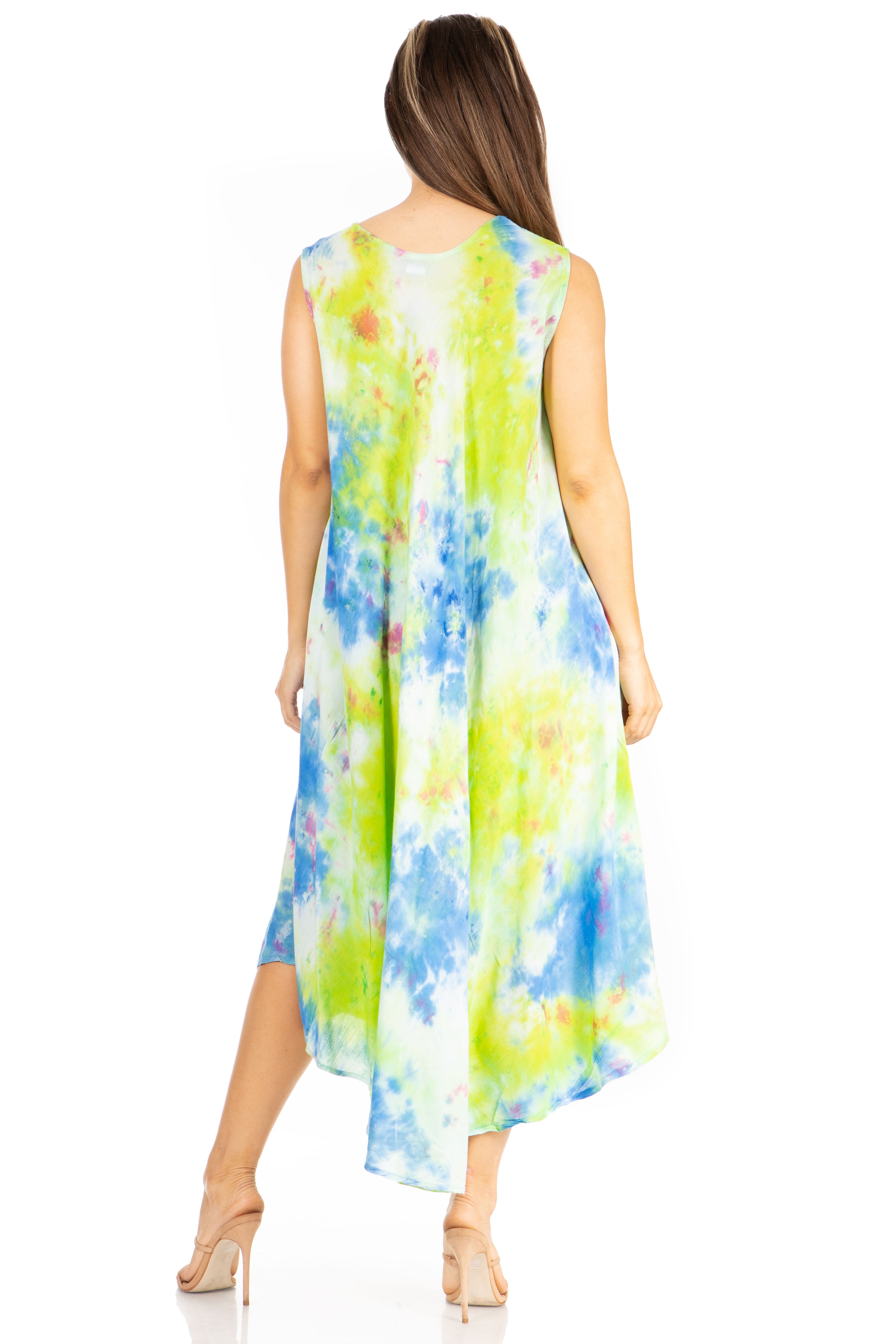 Sakkas - Starlight Third Tie Dye Caftan Dress