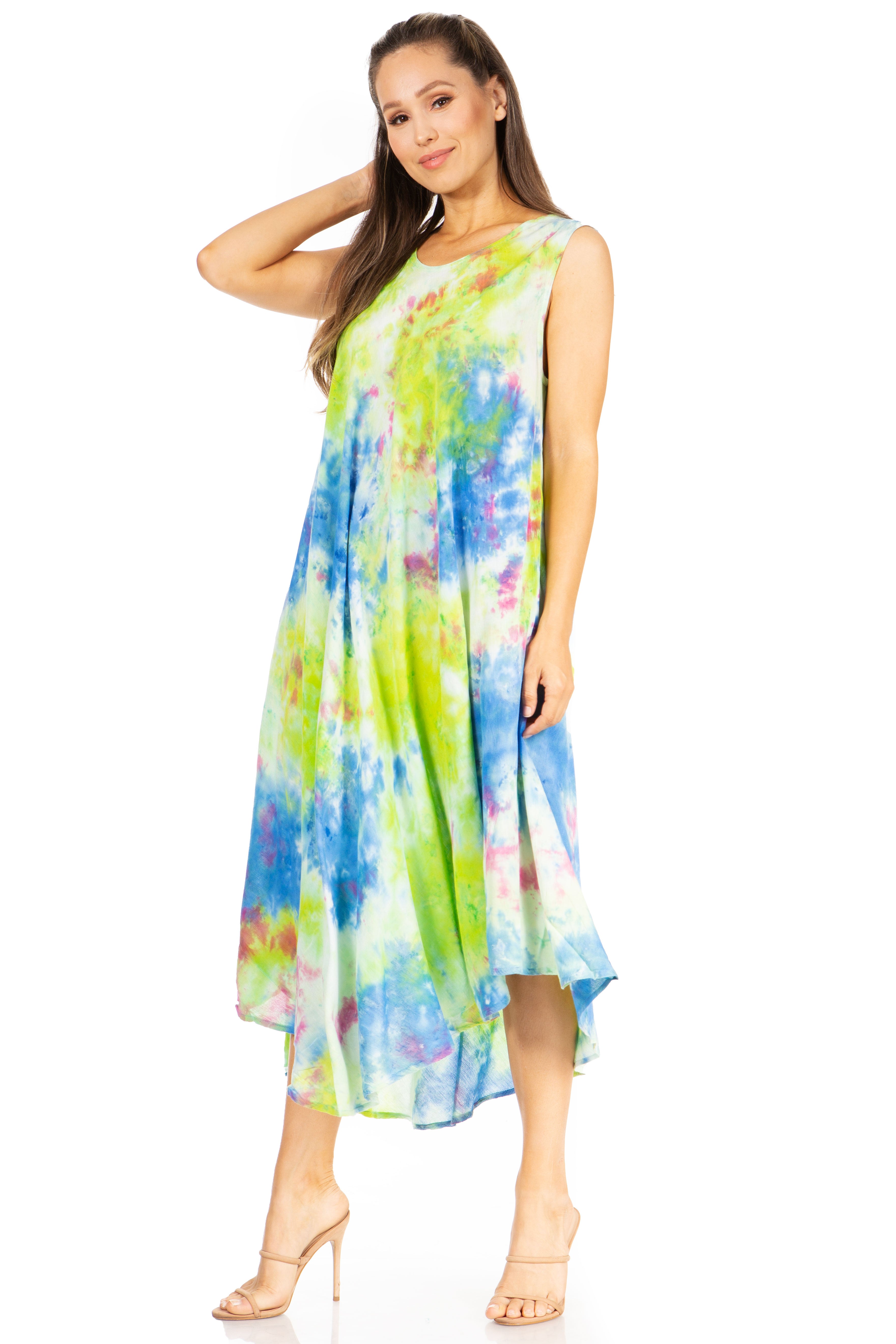 Sakkas - Starlight Third Tie Dye Caftan Dress