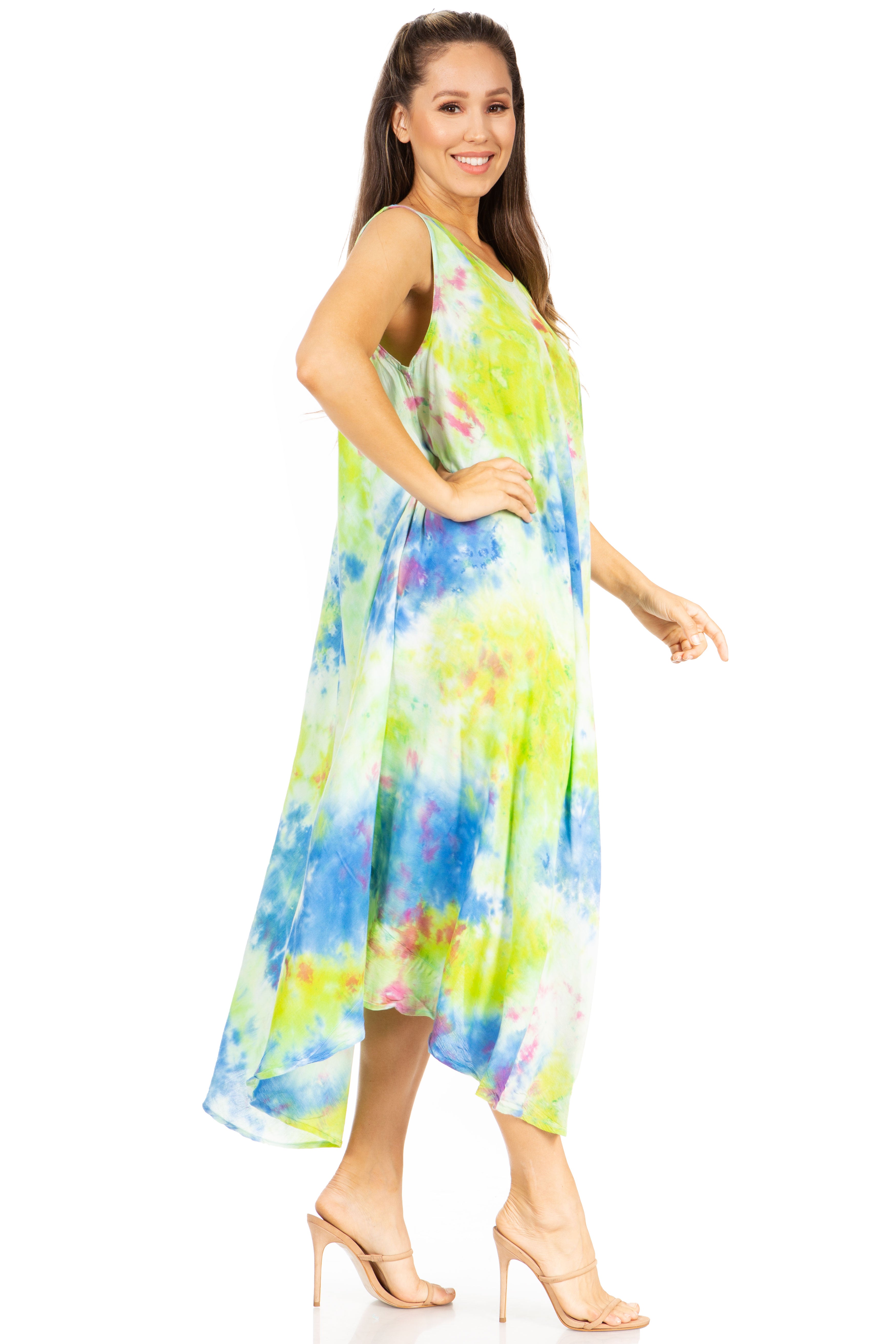 Sakkas - Starlight Third Tie Dye Caftan Dress