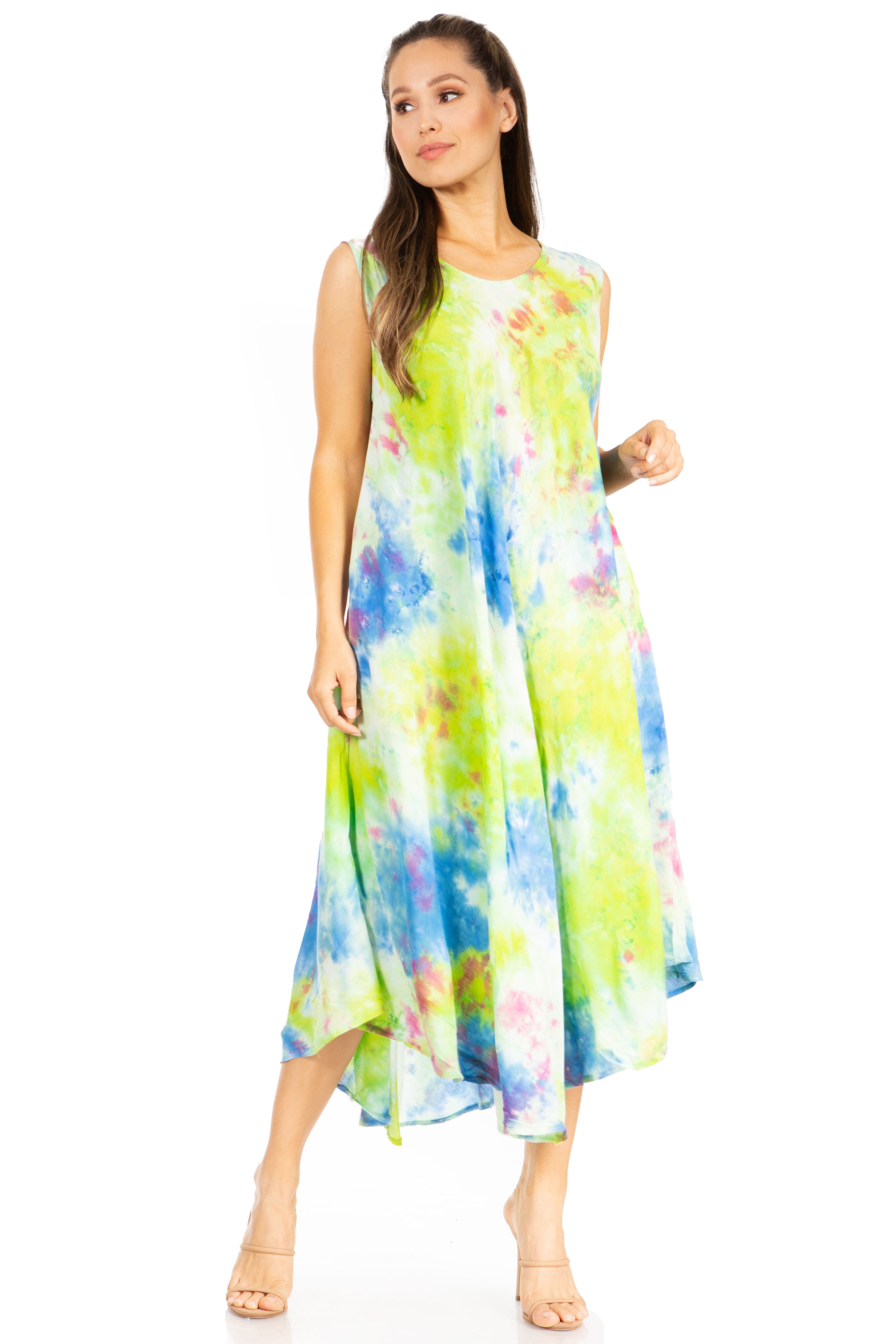 Sakkas - Starlight Third Tie Dye Caftan Dress