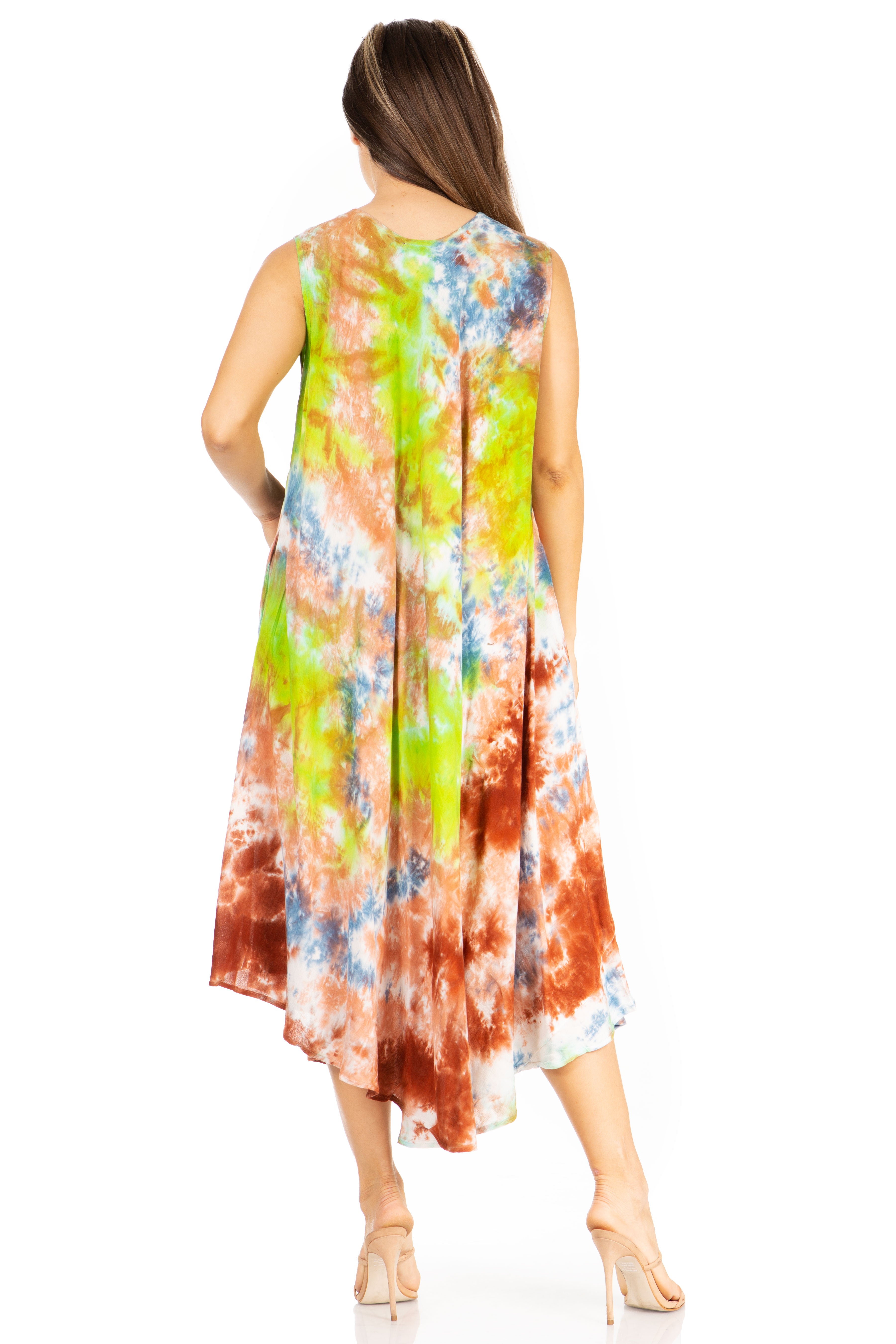 Sakkas - Starlight Third Tie Dye Caftan Dress