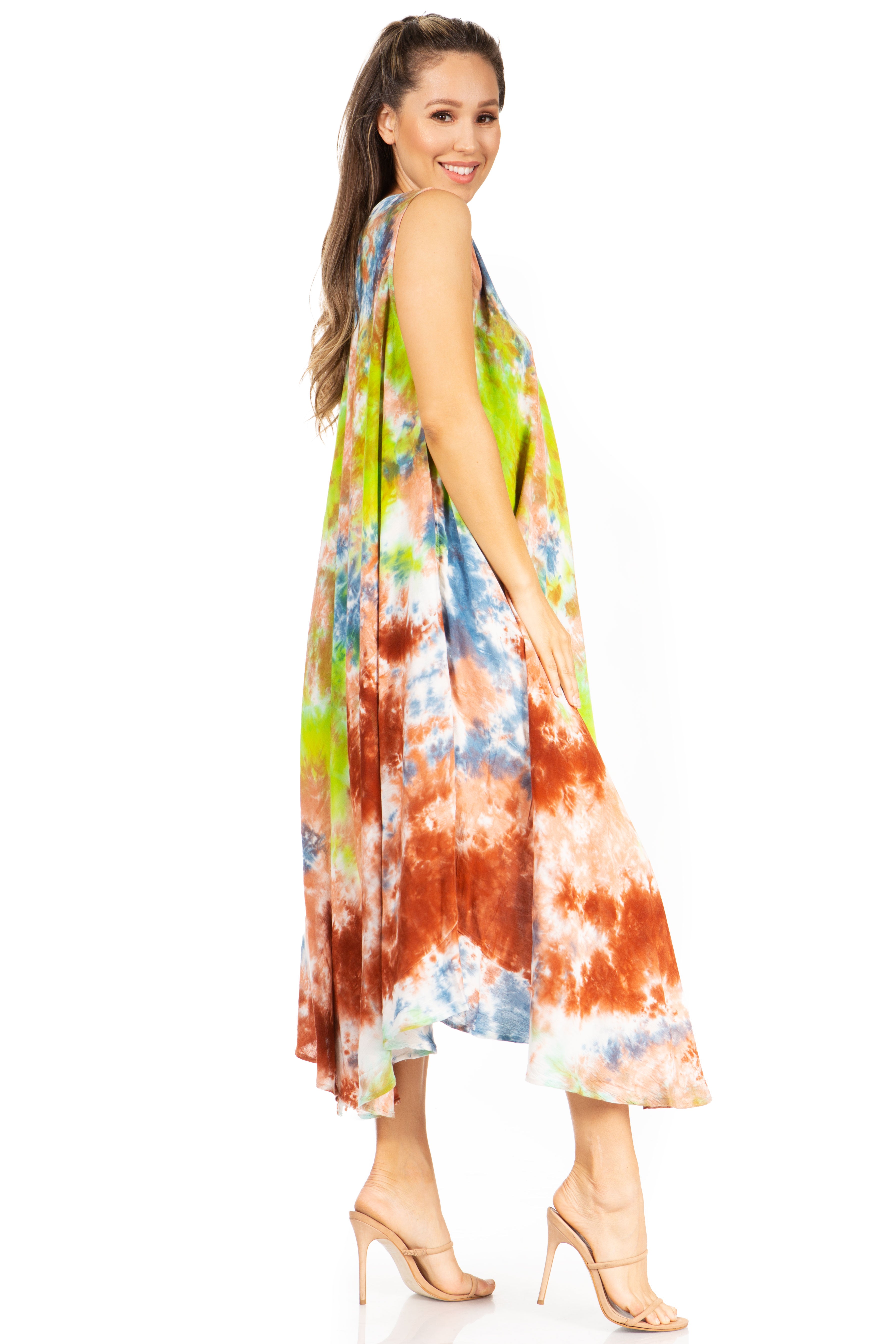Sakkas - Starlight Third Tie Dye Caftan Dress