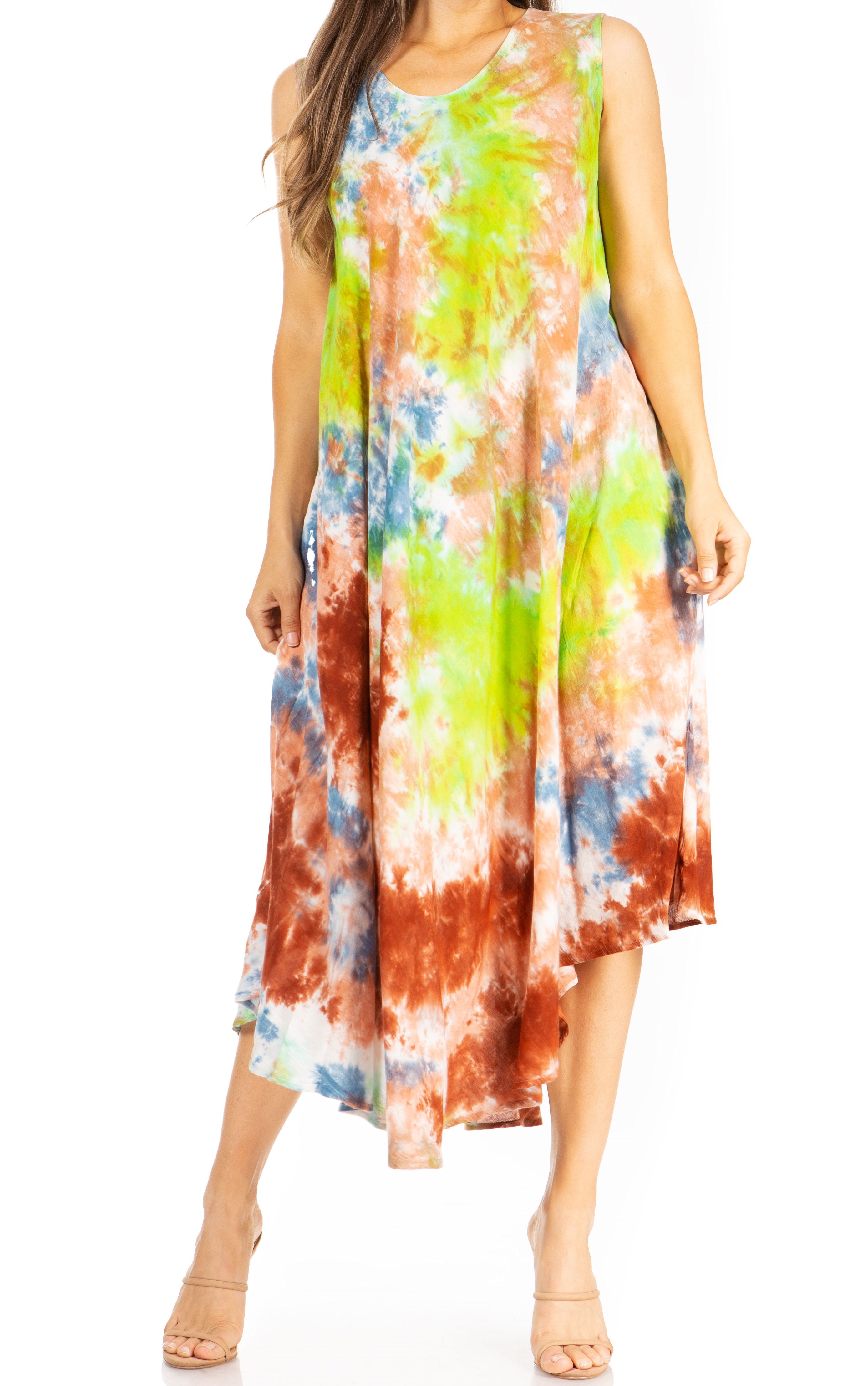 Sakkas - Starlight Third Tie Dye Caftan Dress