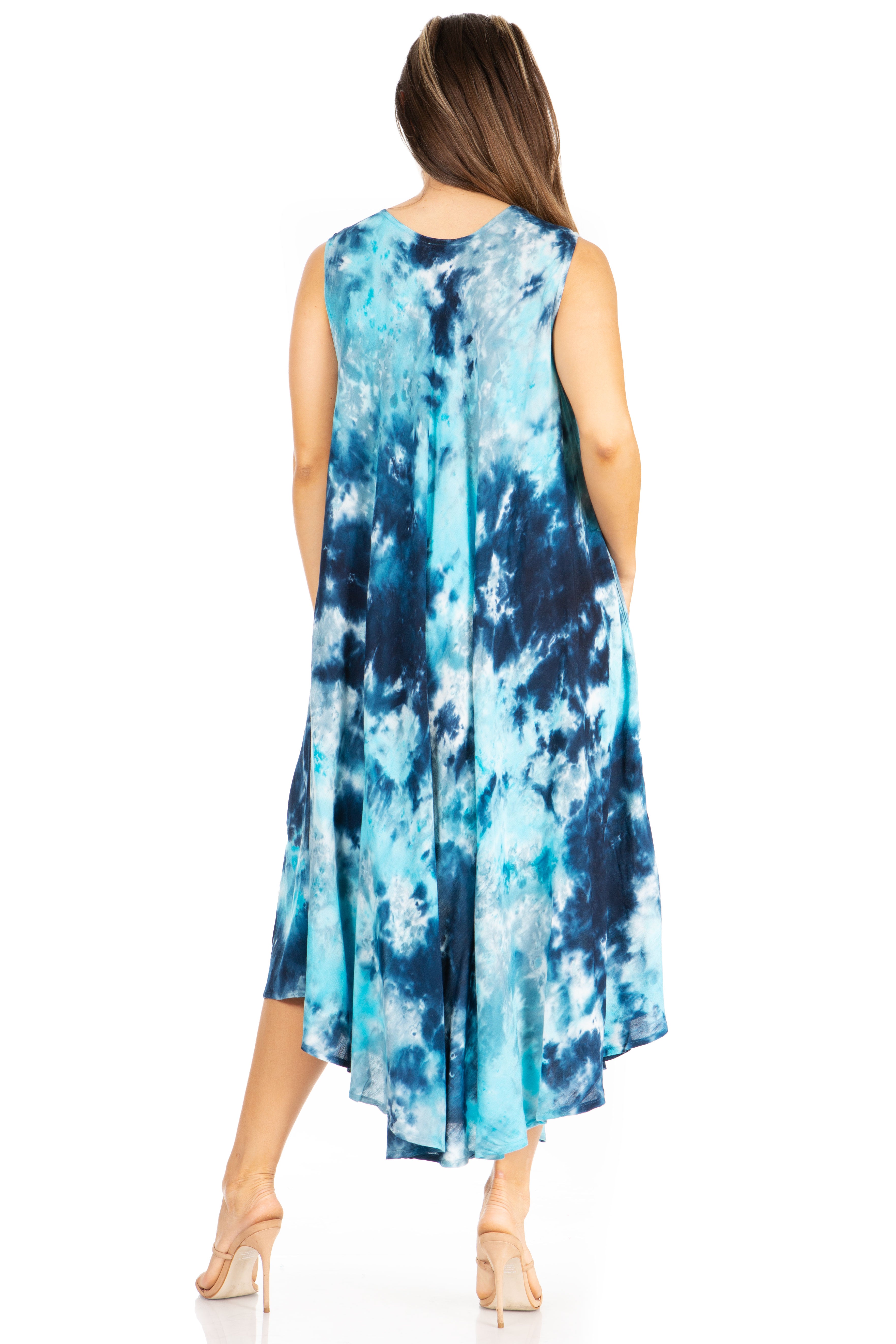 Sakkas - Starlight Third Tie Dye Caftan Dress