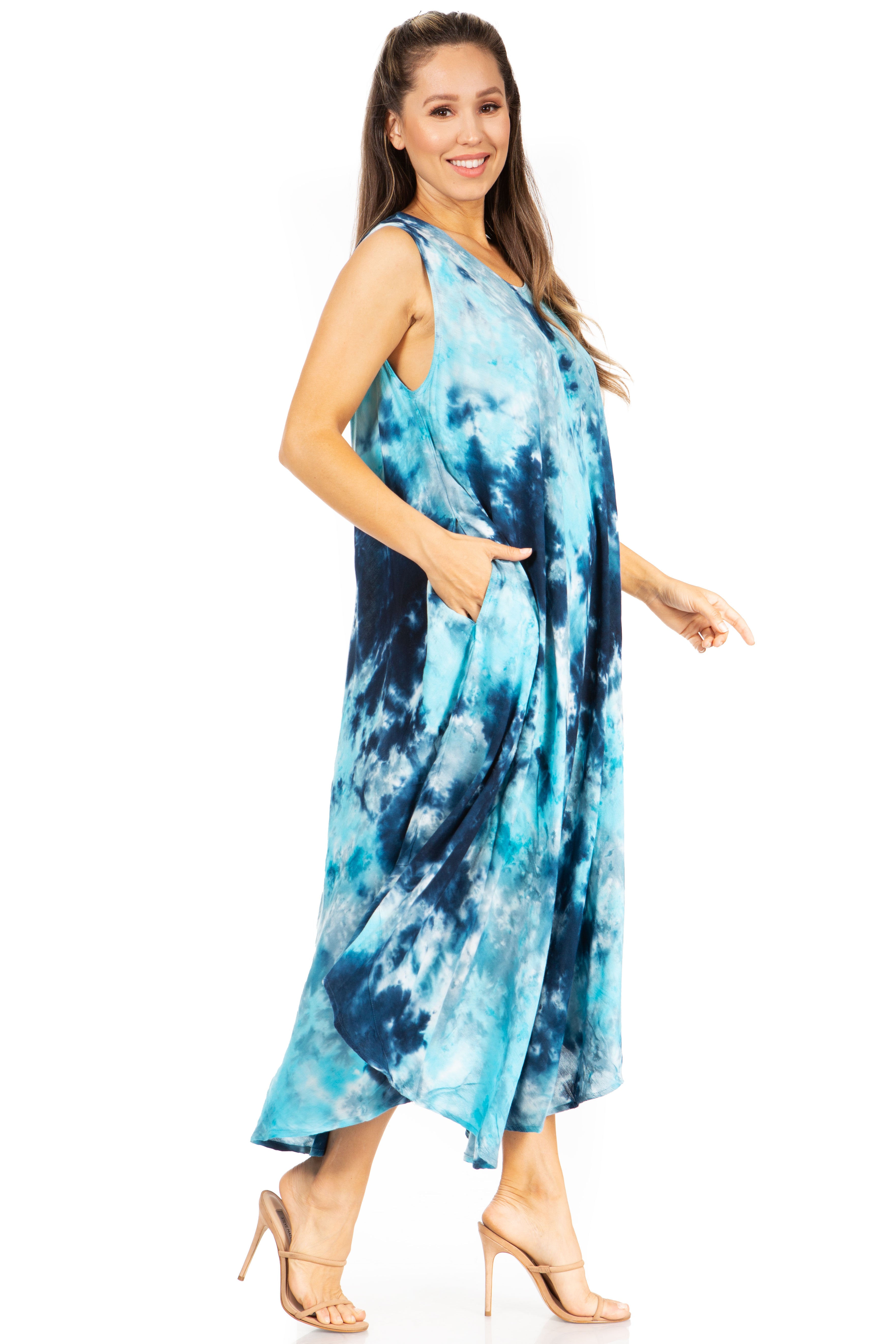 Sakkas - Starlight Third Tie Dye Caftan Dress