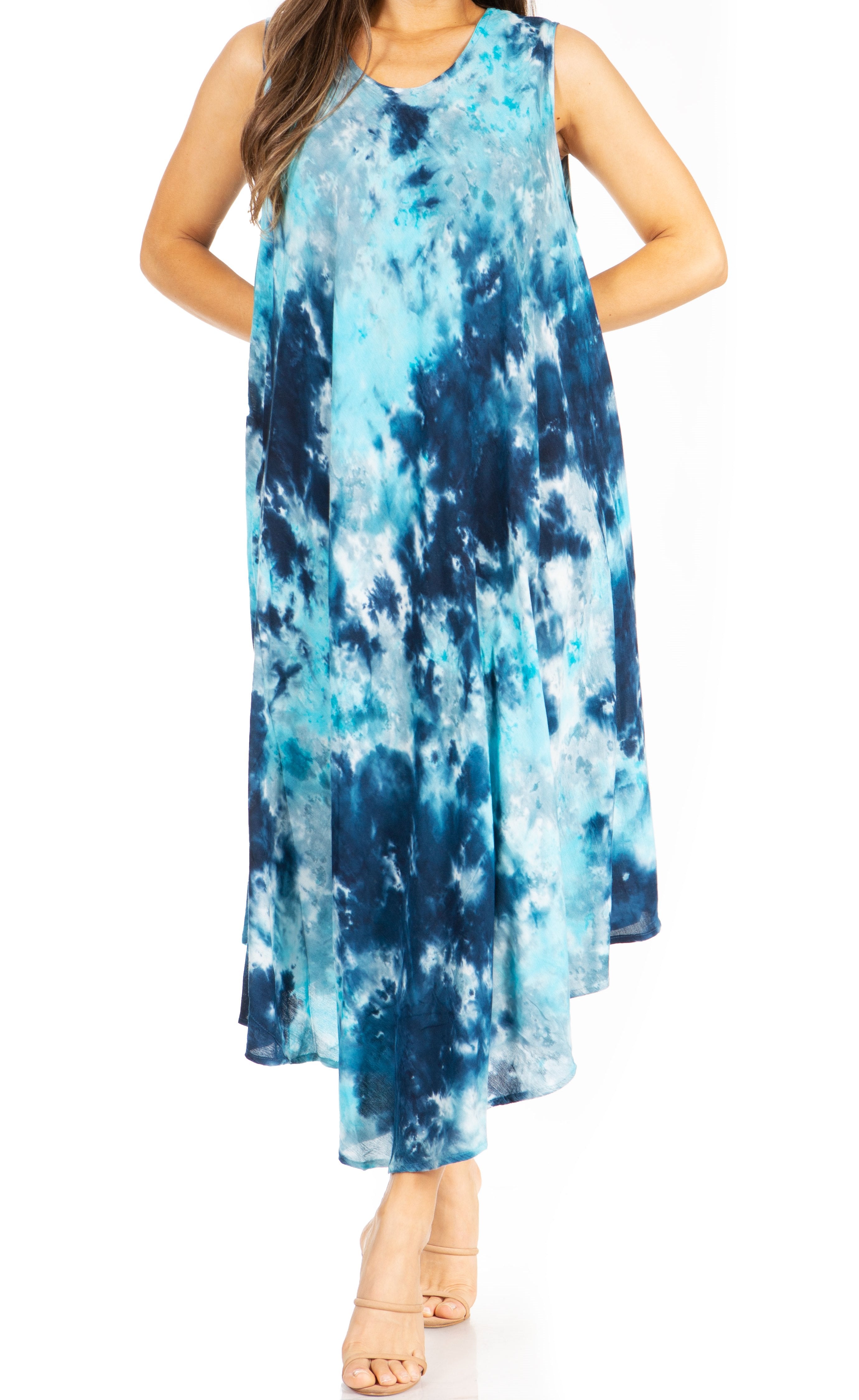 Sakkas - Starlight Third Tie Dye Caftan Dress