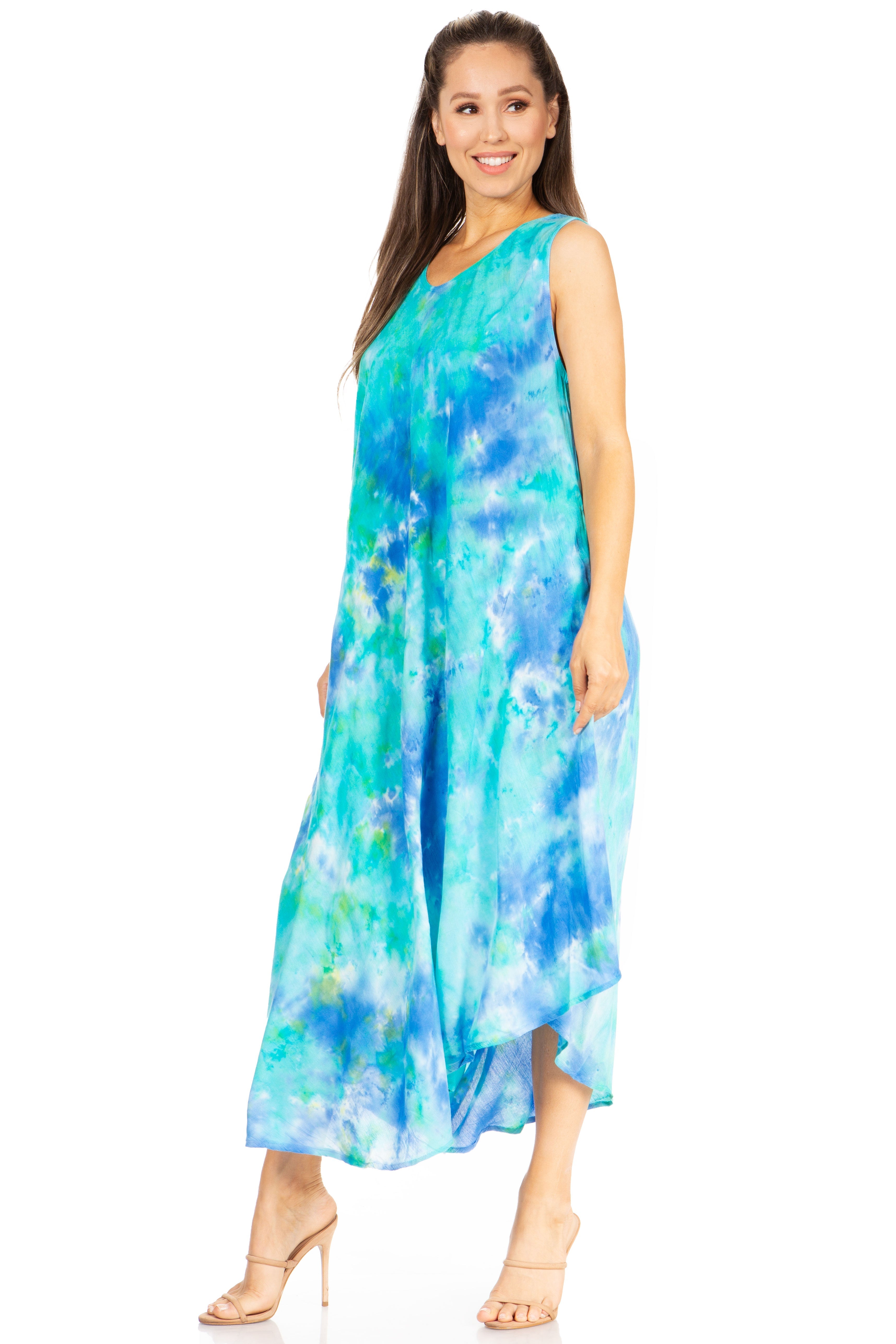 Sakkas - Starlight Third Tie Dye Caftan Dress