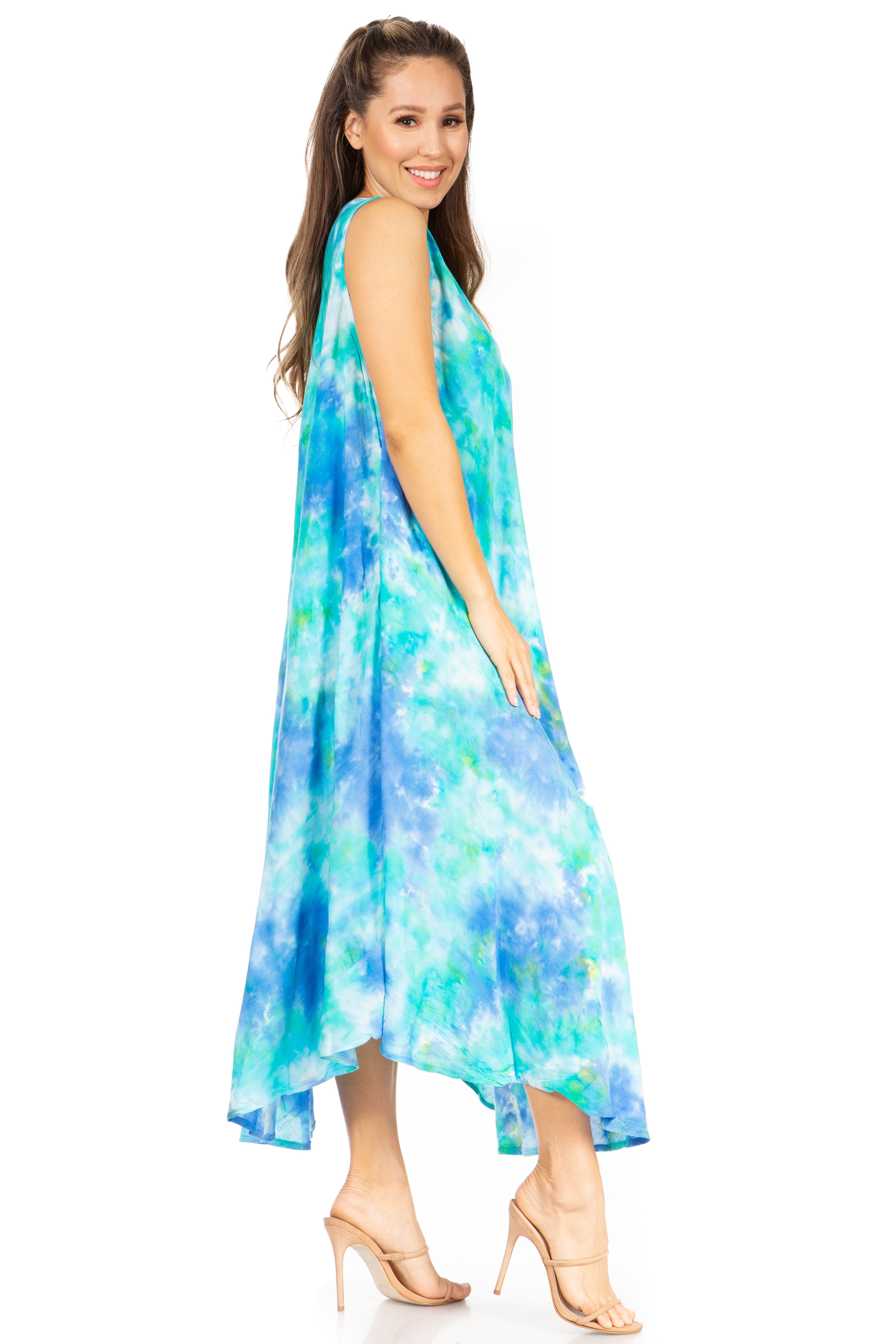 Sakkas - Starlight Third Tie Dye Caftan Dress