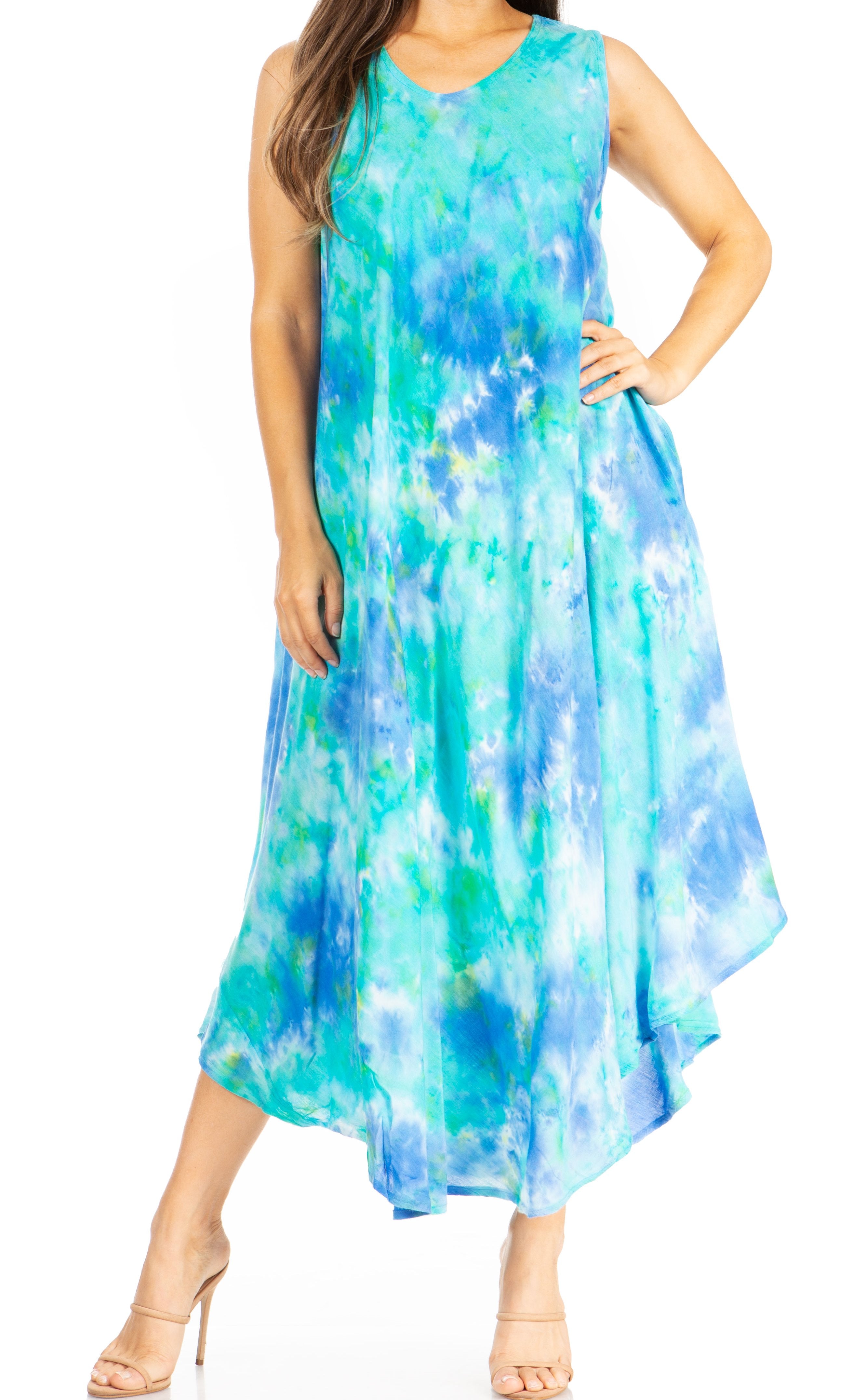 Sakkas - Starlight Third Tie Dye Caftan Dress
