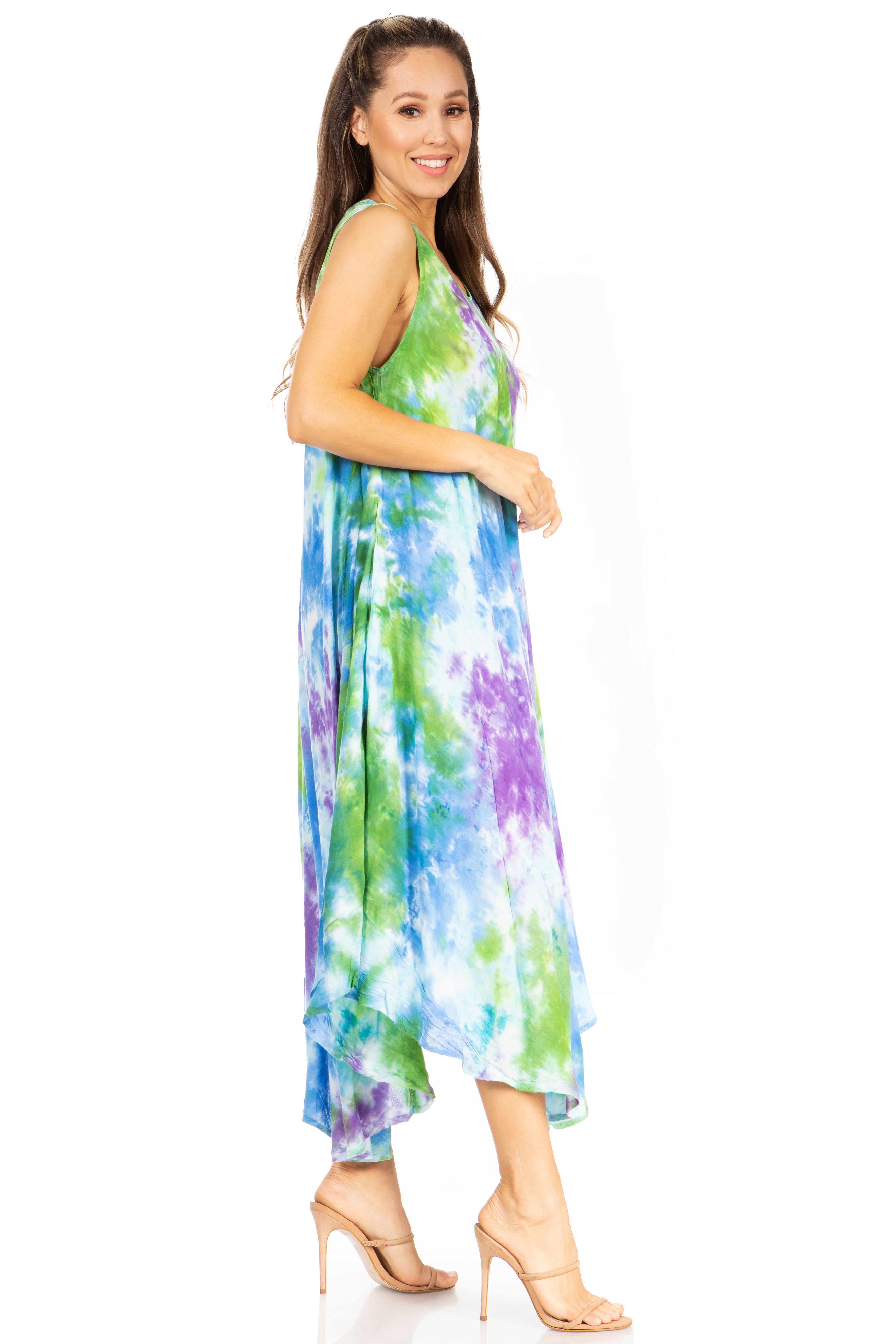 Sakkas - Starlight Third Tie Dye Caftan Dress