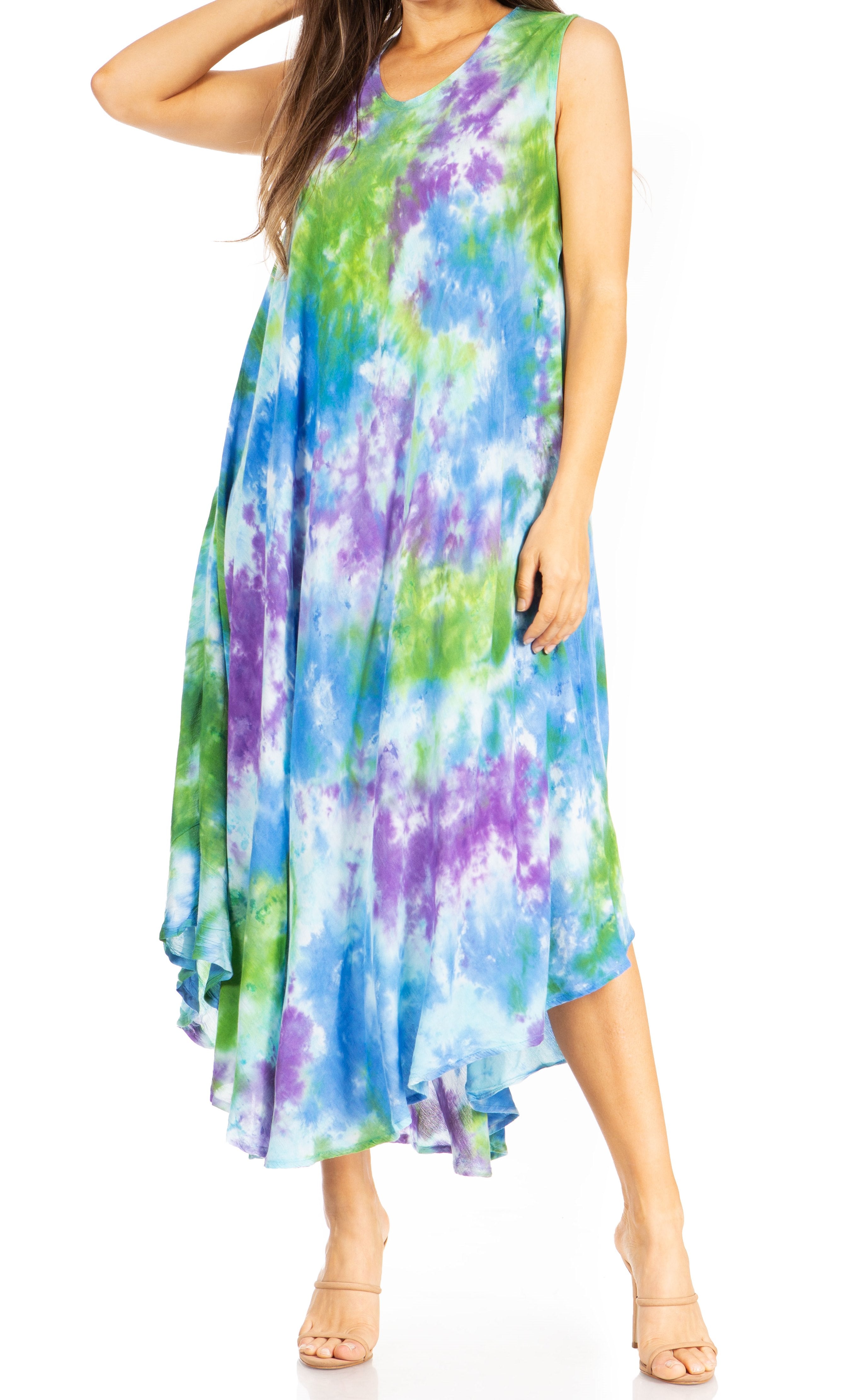 Sakkas - Starlight Third Tie Dye Caftan Dress