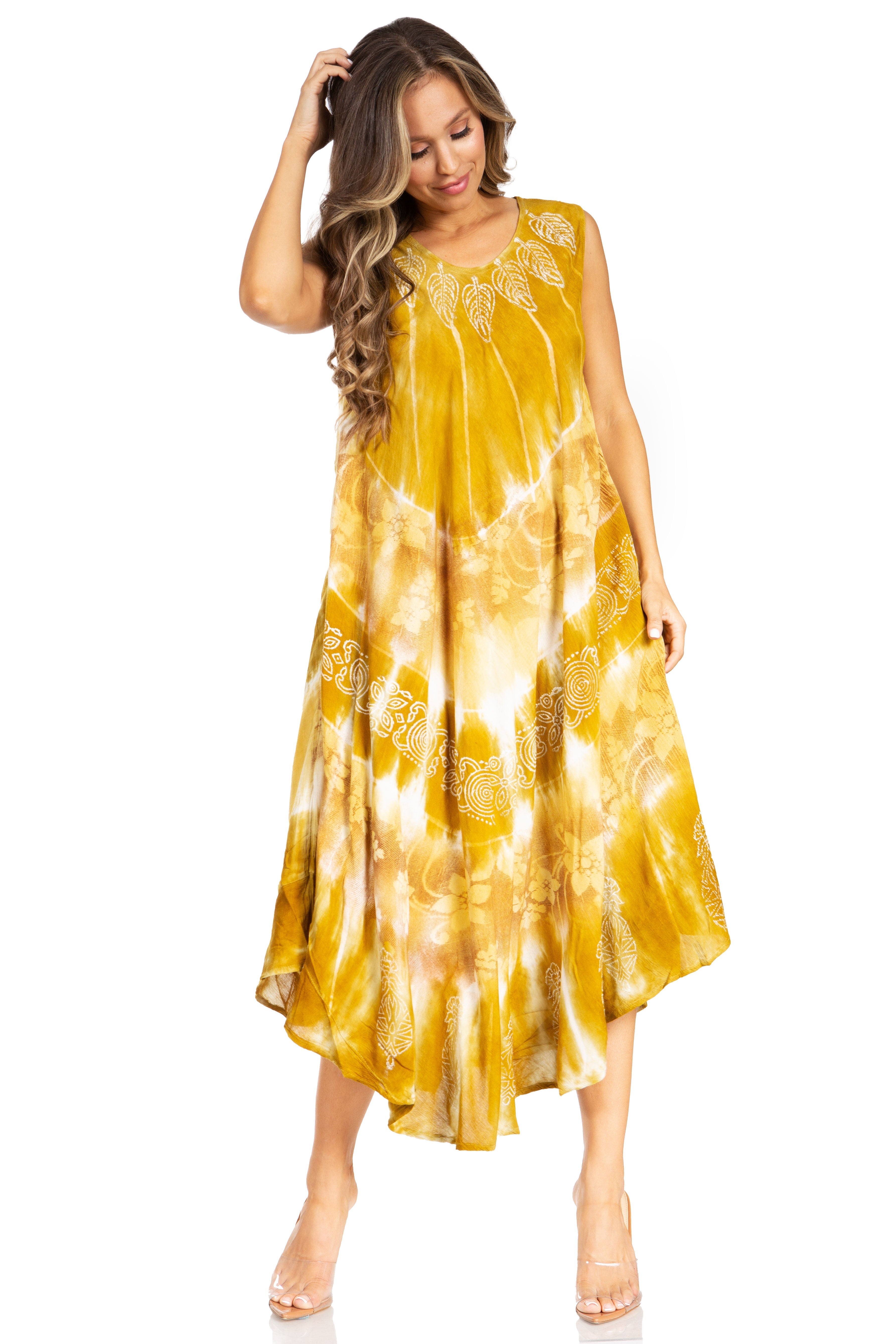 Sakkas - Starlight Third Tie Dye Caftan Dress