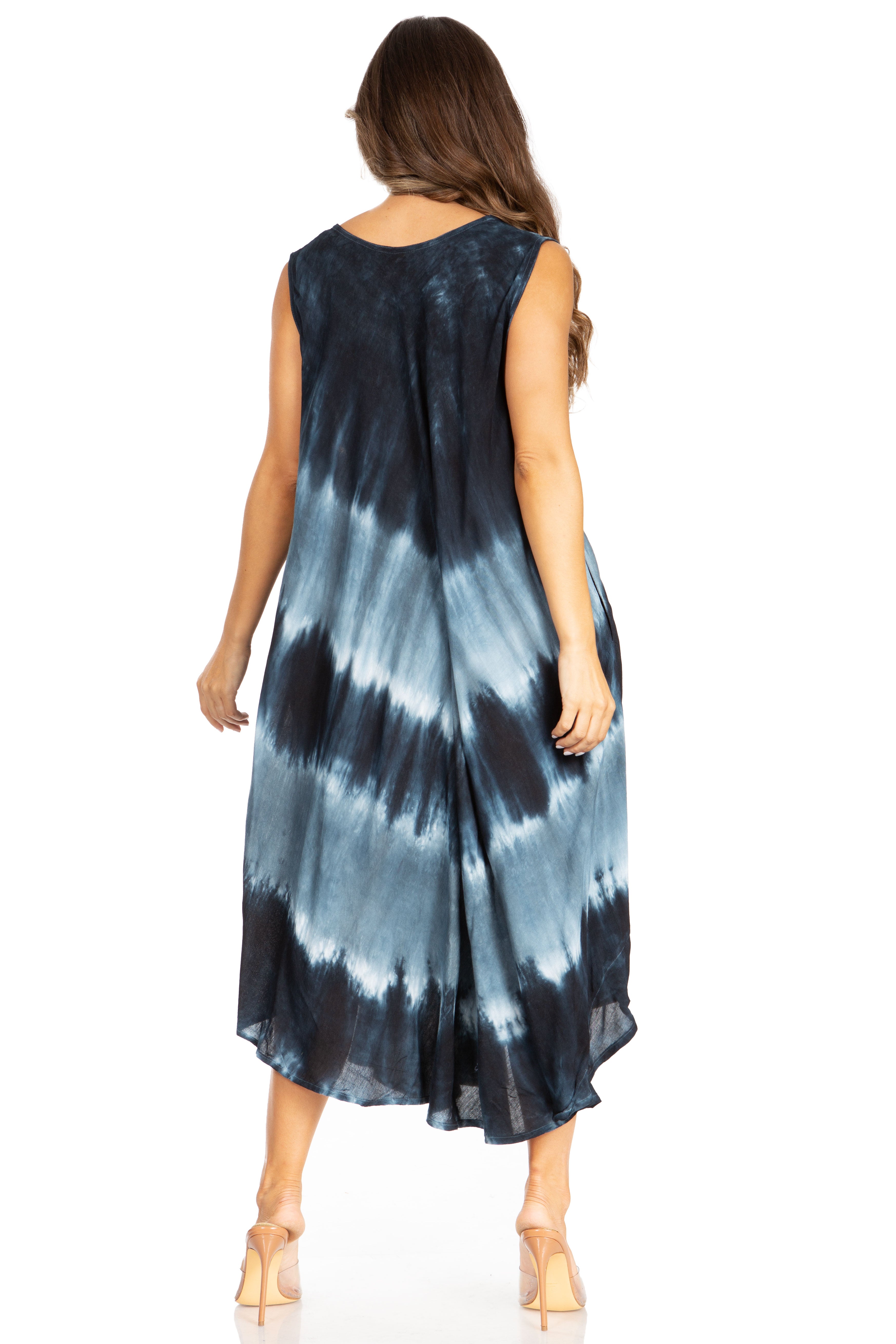 Sakkas - Starlight Third Tie Dye Caftan Dress