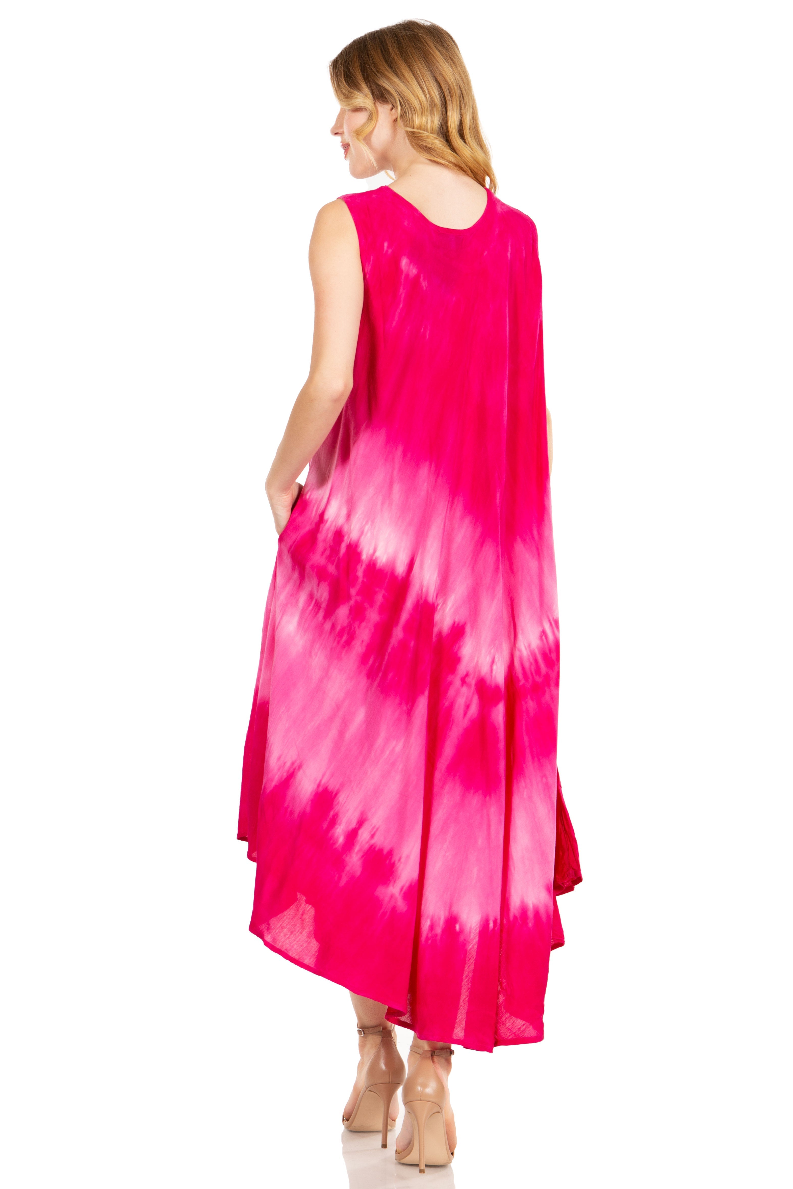 Sakkas - Starlight Third Tie Dye Caftan Dress