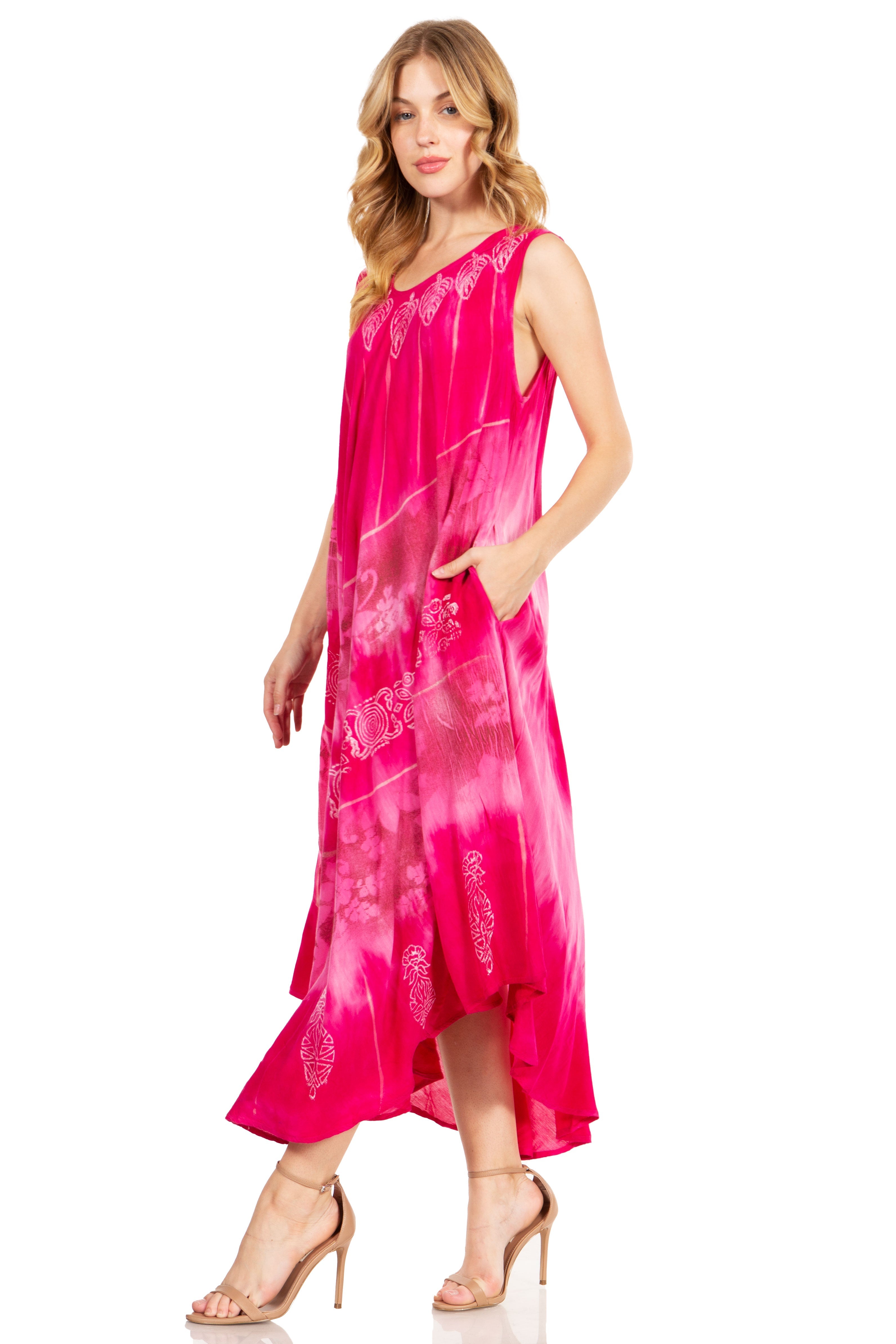 Sakkas - Starlight Third Tie Dye Caftan Dress