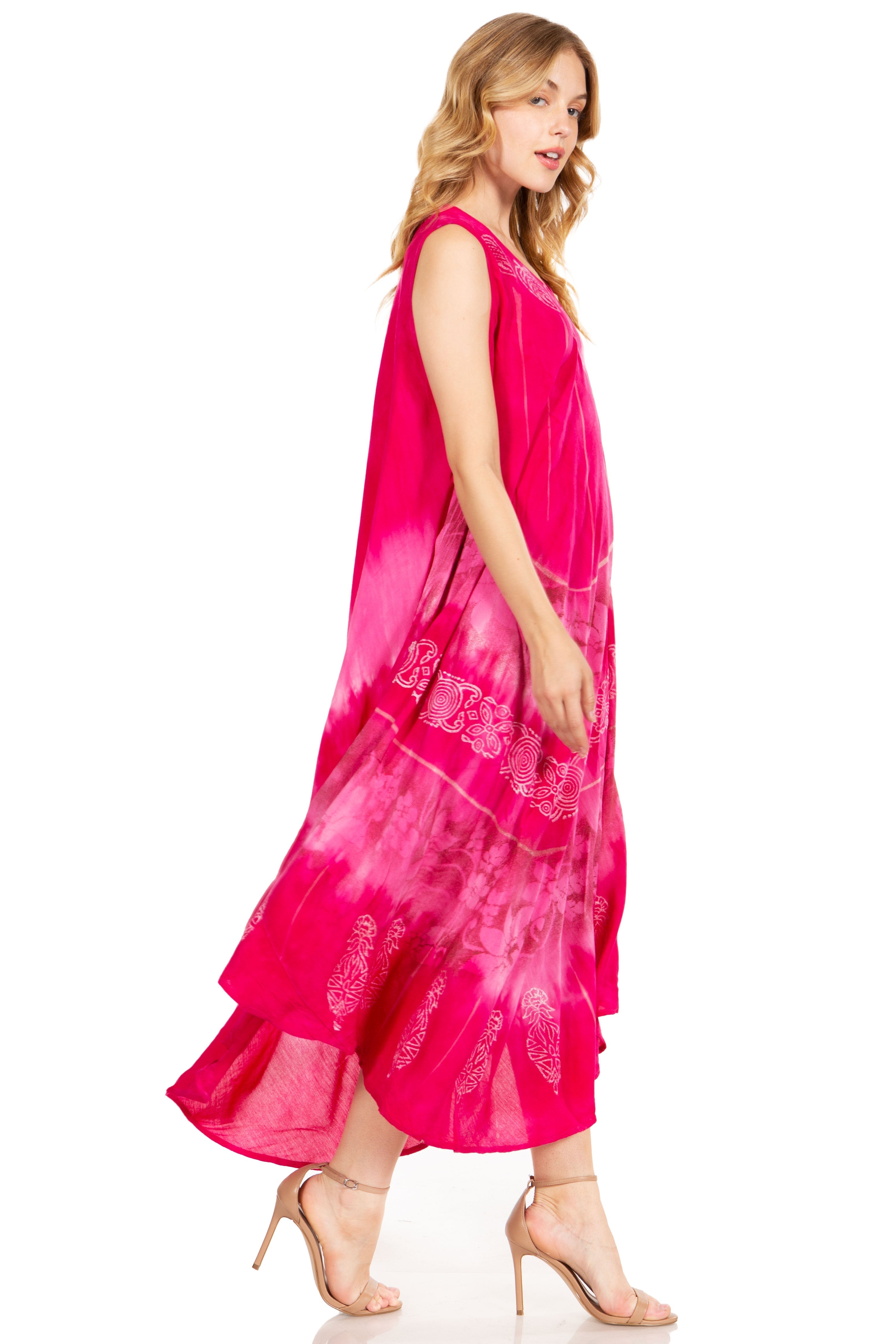 Sakkas - Starlight Third Tie Dye Caftan Dress