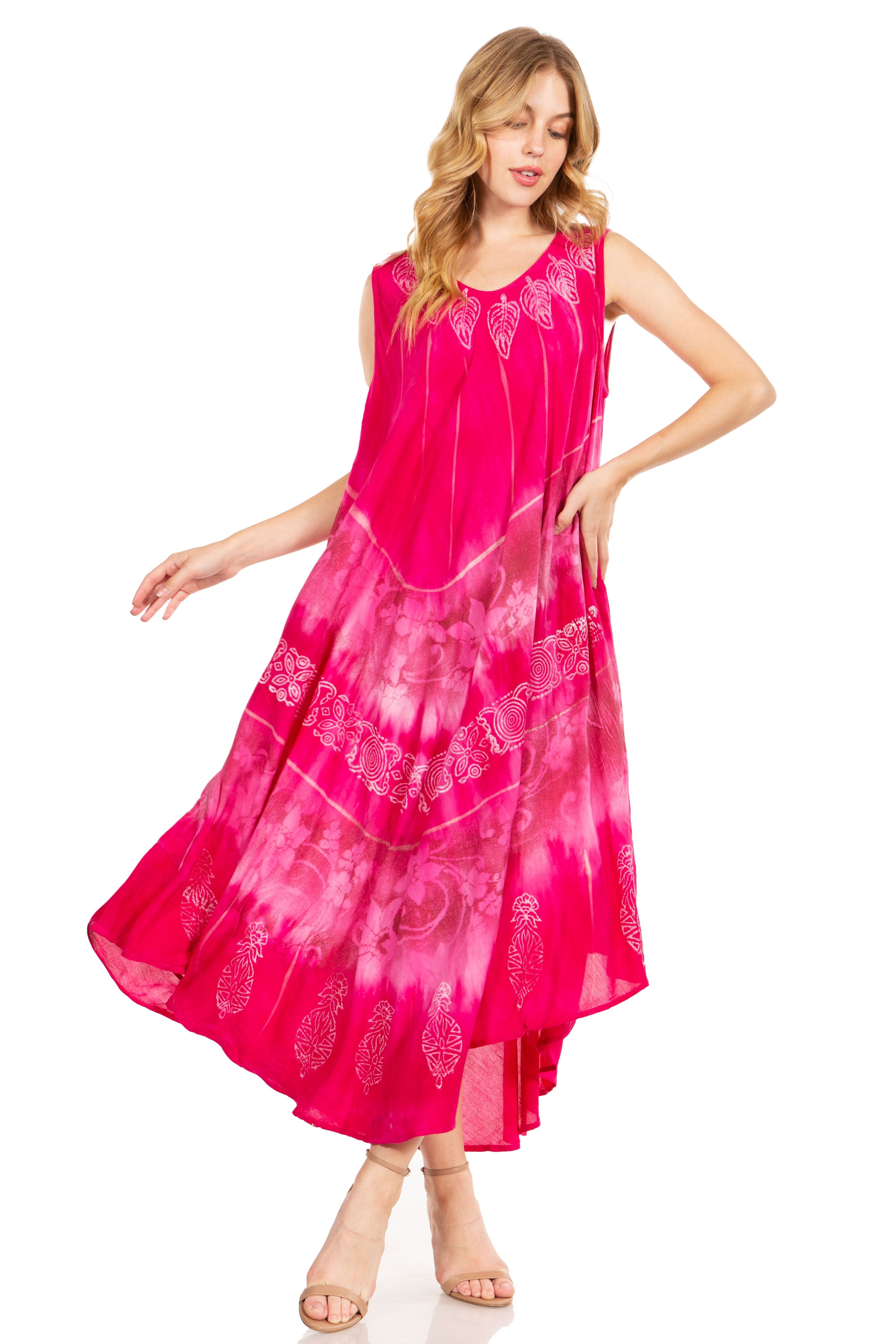 Sakkas - Starlight Third Tie Dye Caftan Dress