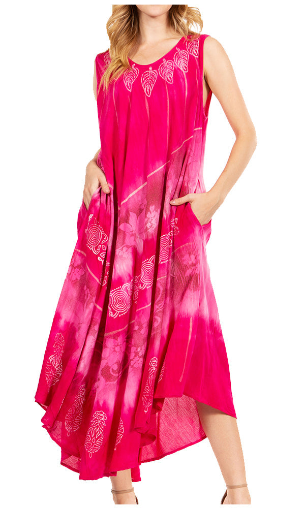 Sakkas - Starlight Third Tie Dye Caftan Dress