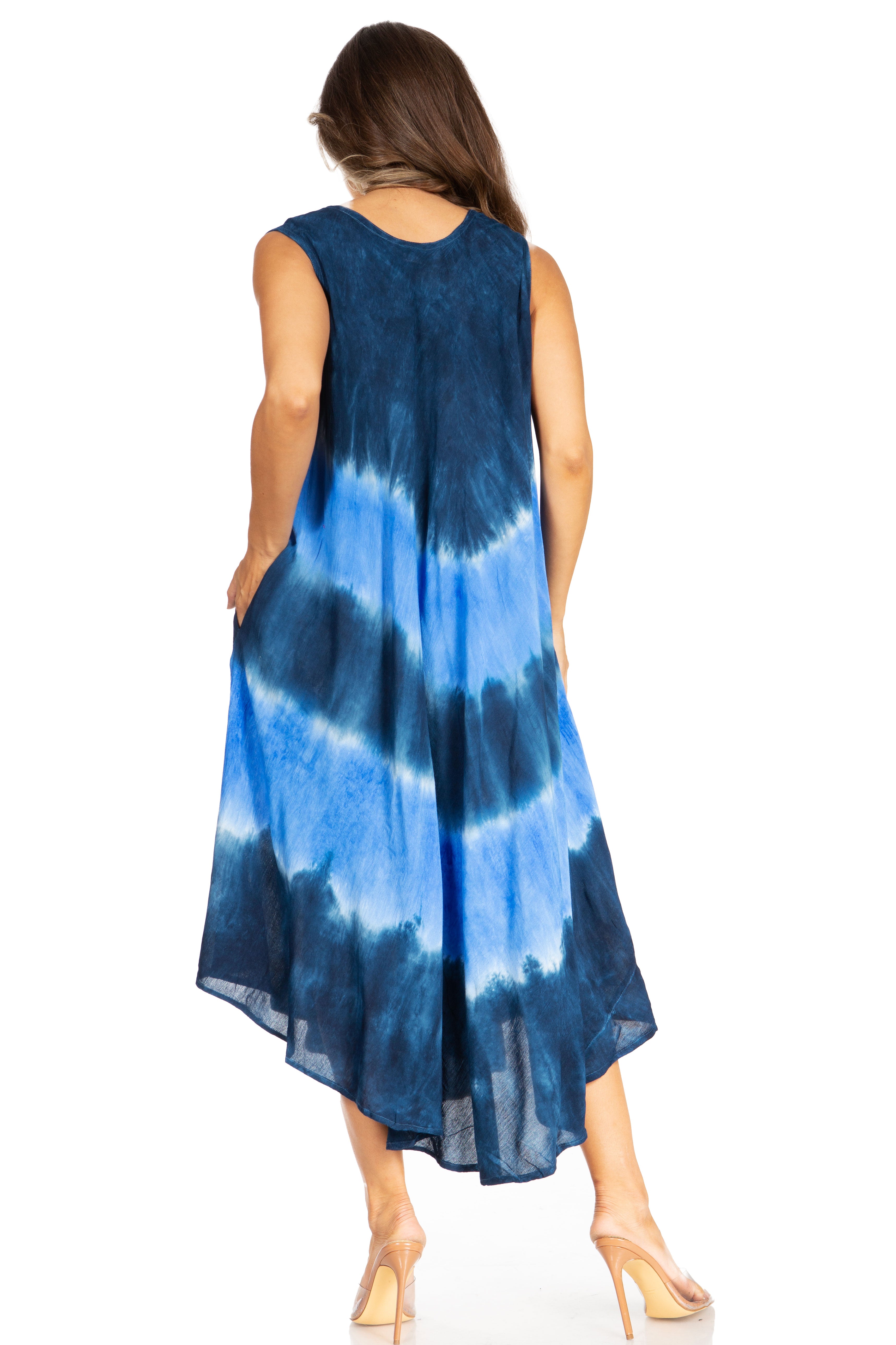 Sakkas - Starlight Third Tie Dye Caftan Dress