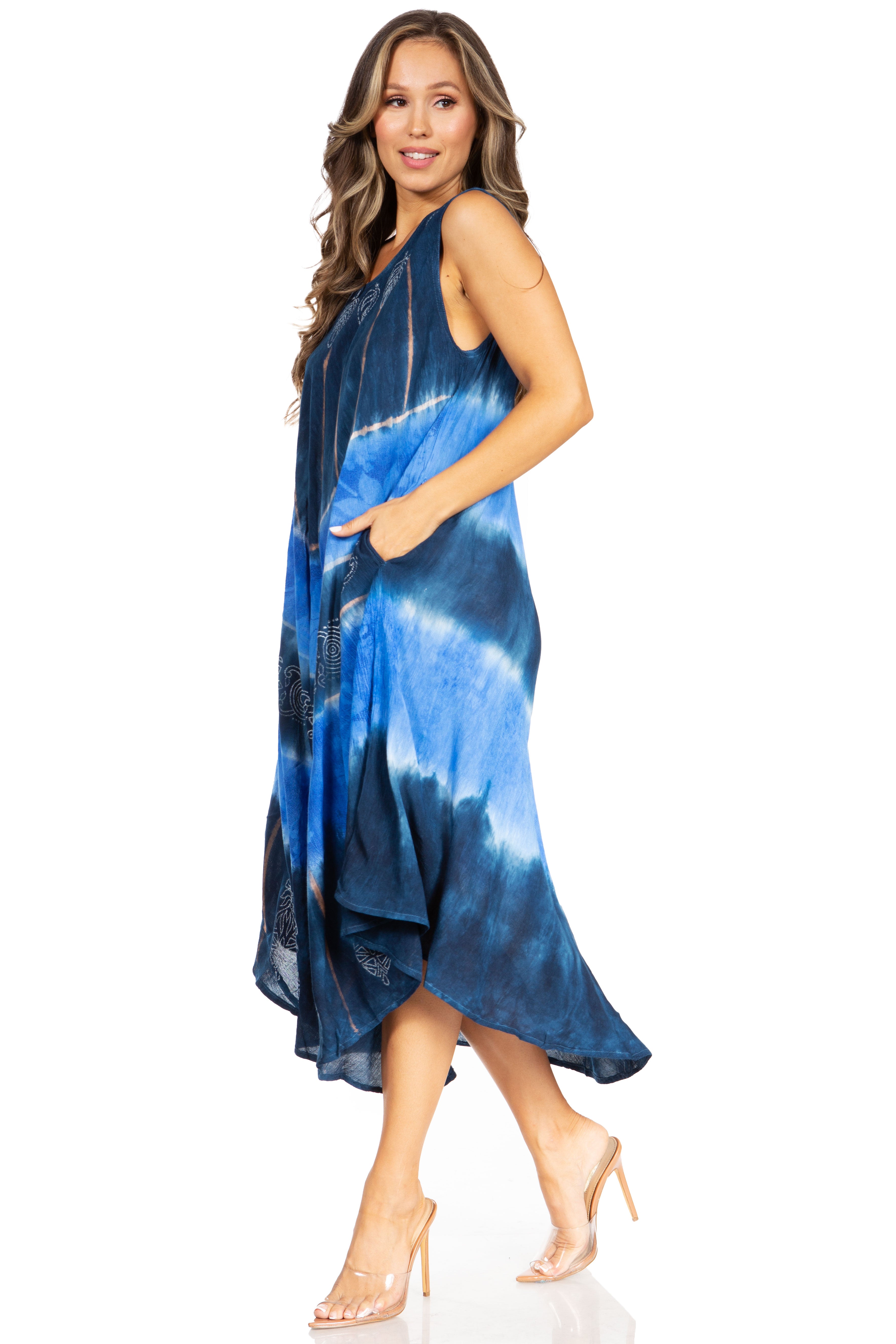 Sakkas - Starlight Third Tie Dye Caftan Dress