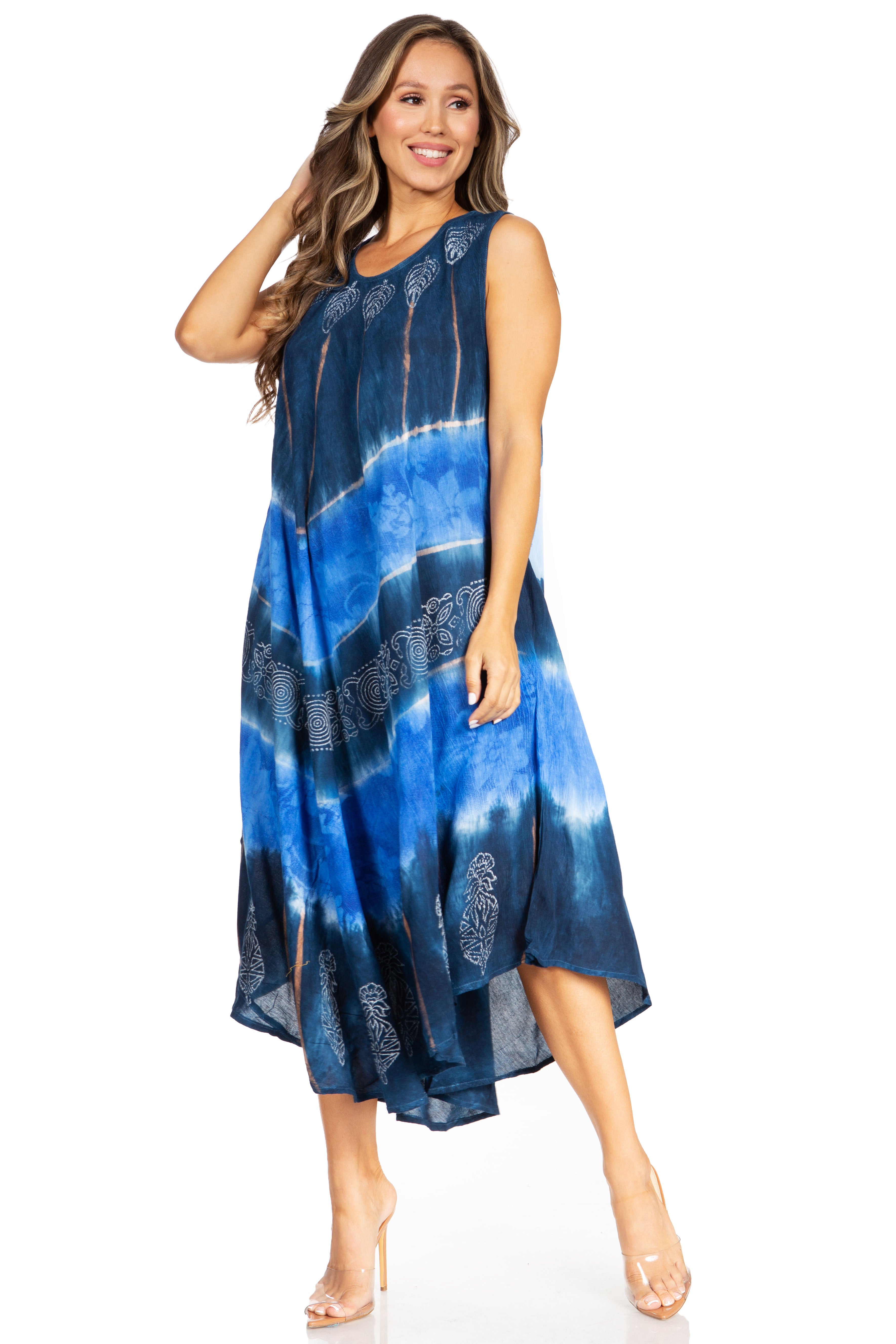 Sakkas - Starlight Third Tie Dye Caftan Dress