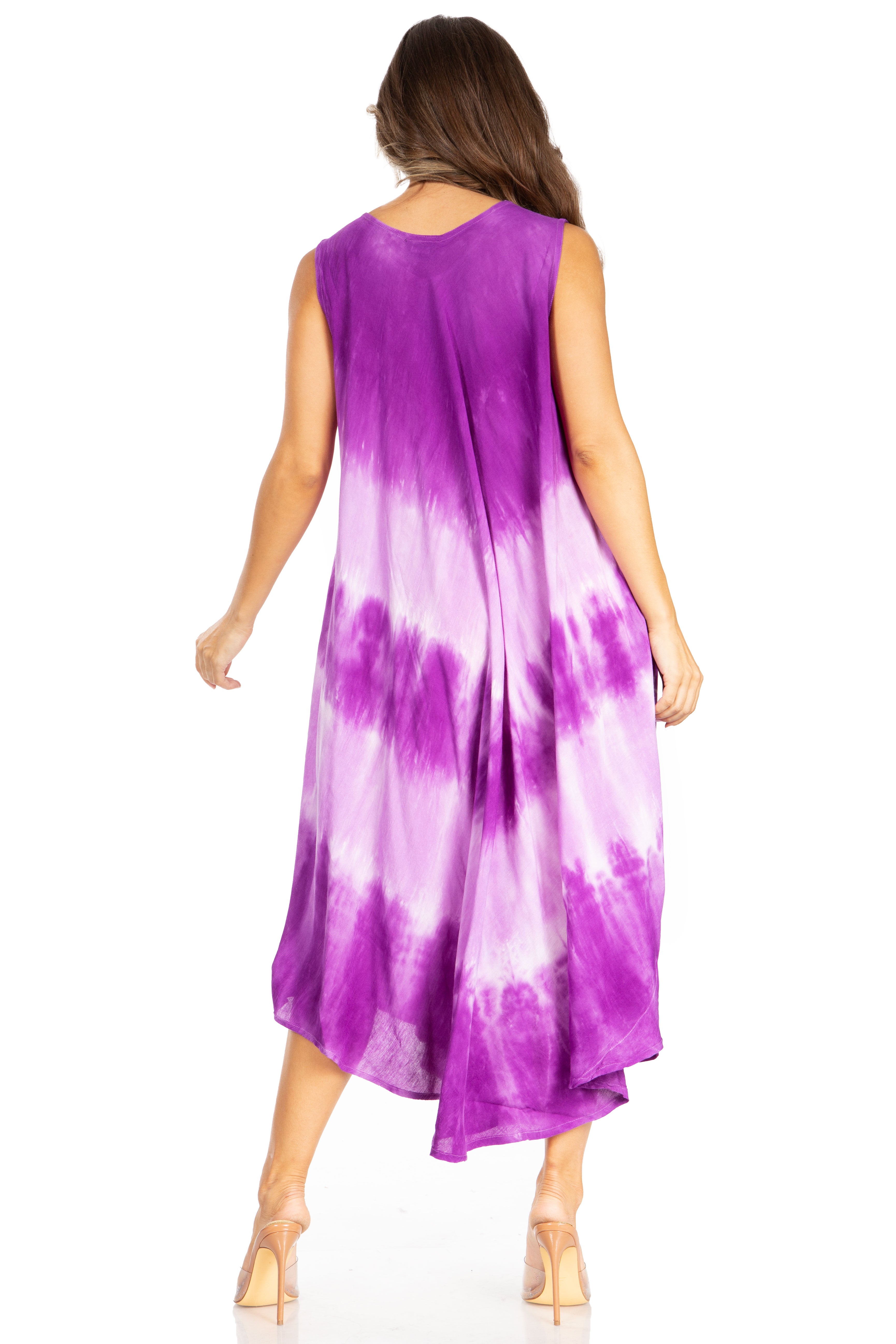 Sakkas - Starlight Third Tie Dye Caftan Dress