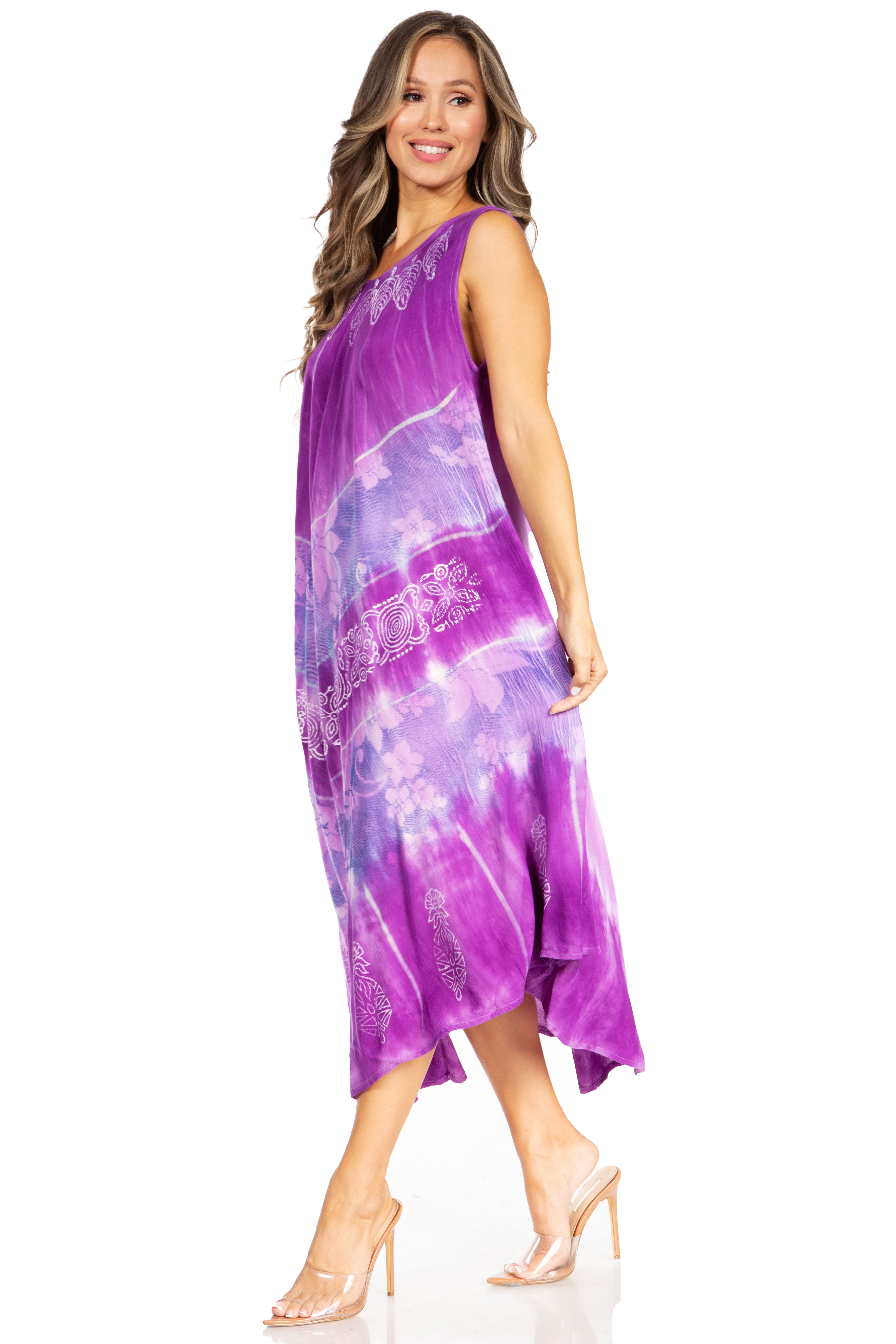 Sakkas - Starlight Third Tie Dye Caftan Dress