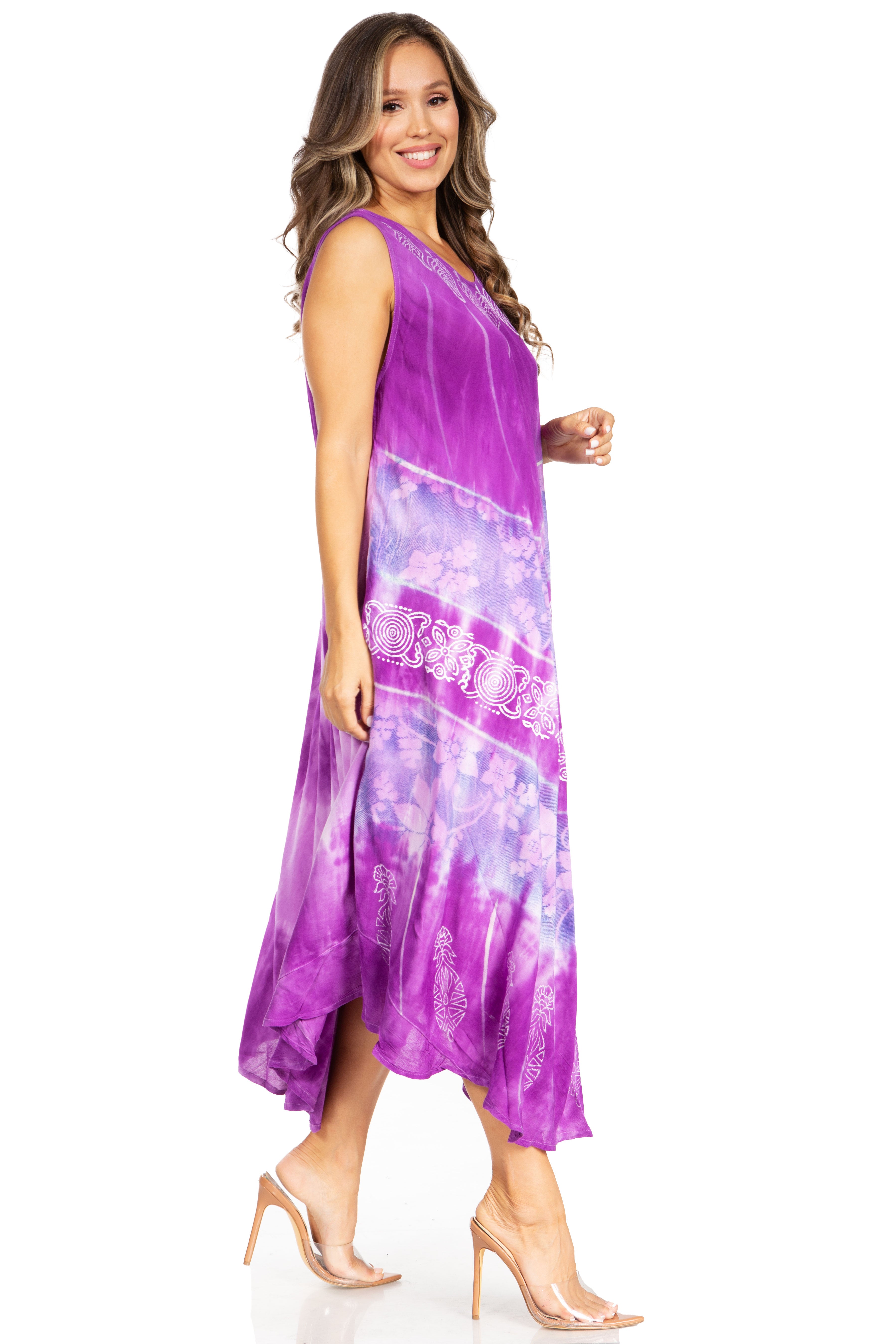 Sakkas - Starlight Third Tie Dye Caftan Dress